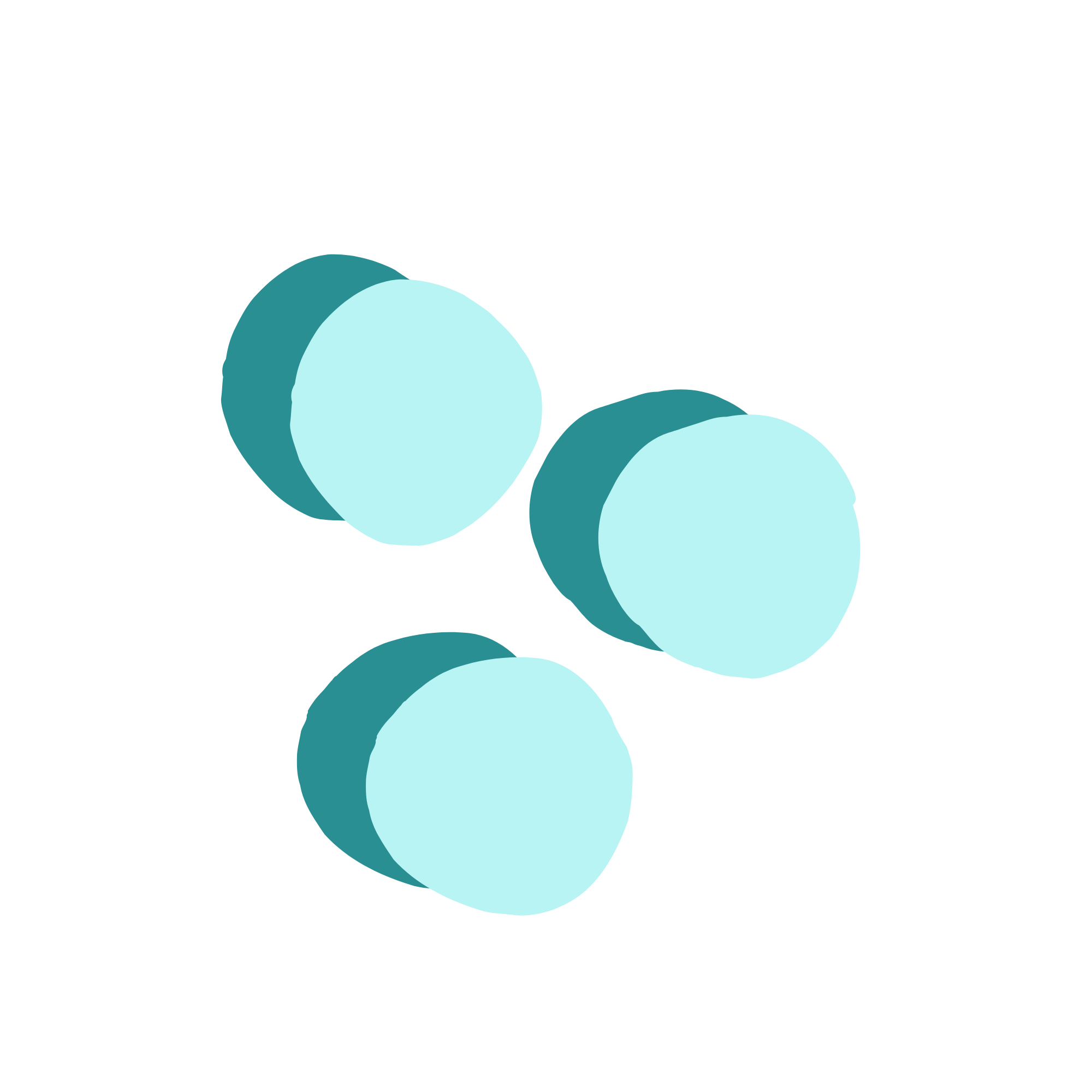 Stylized blue dots