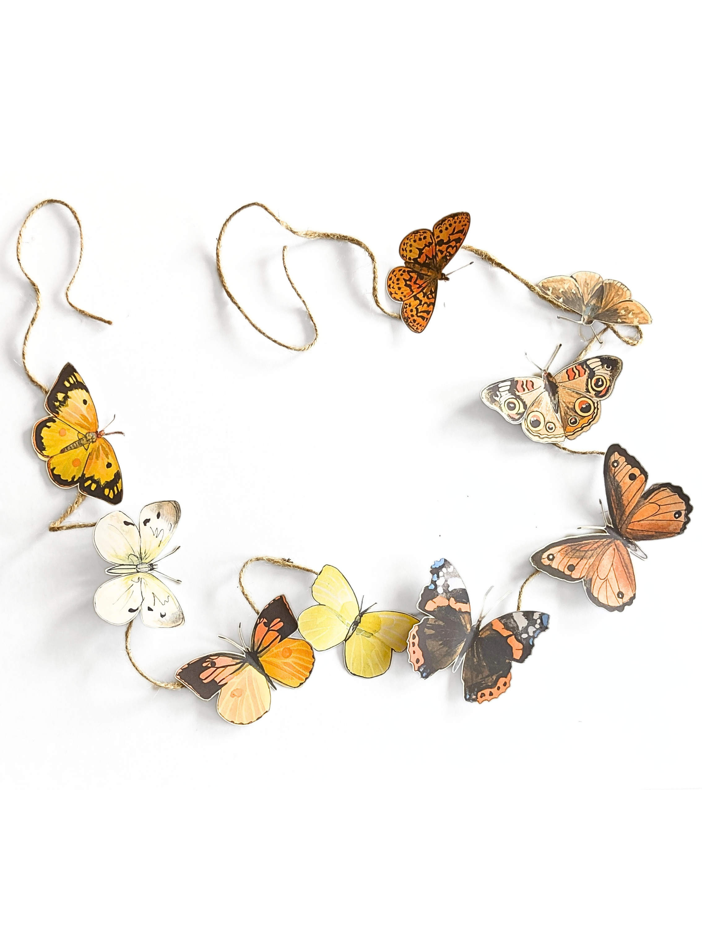 Watercolor Butterfly Garland