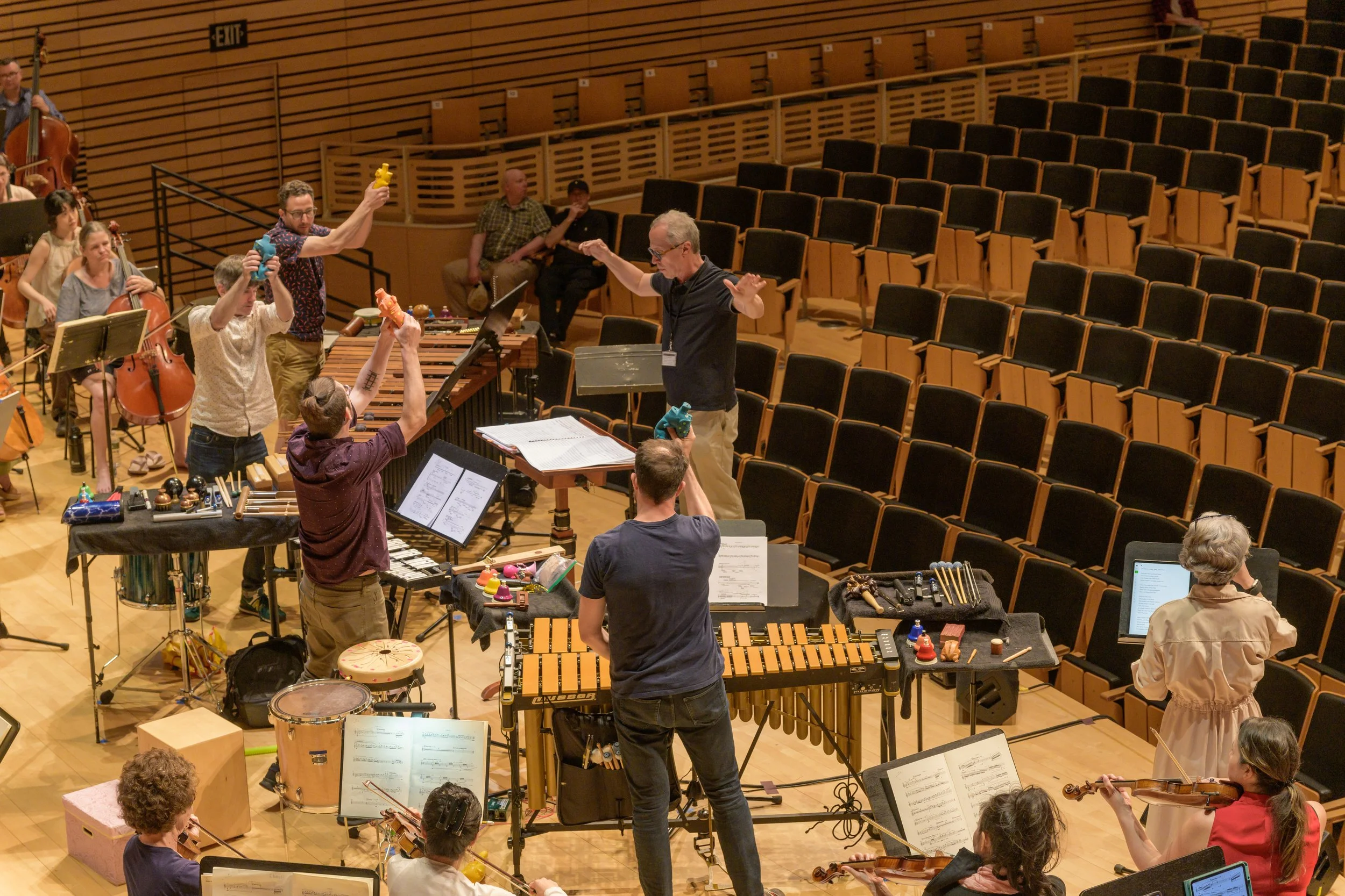  Third Coast Percussion during Open Rehearsal at EMPAC Concert Hall June 5, 2025 PC: Gary Gold Photography 