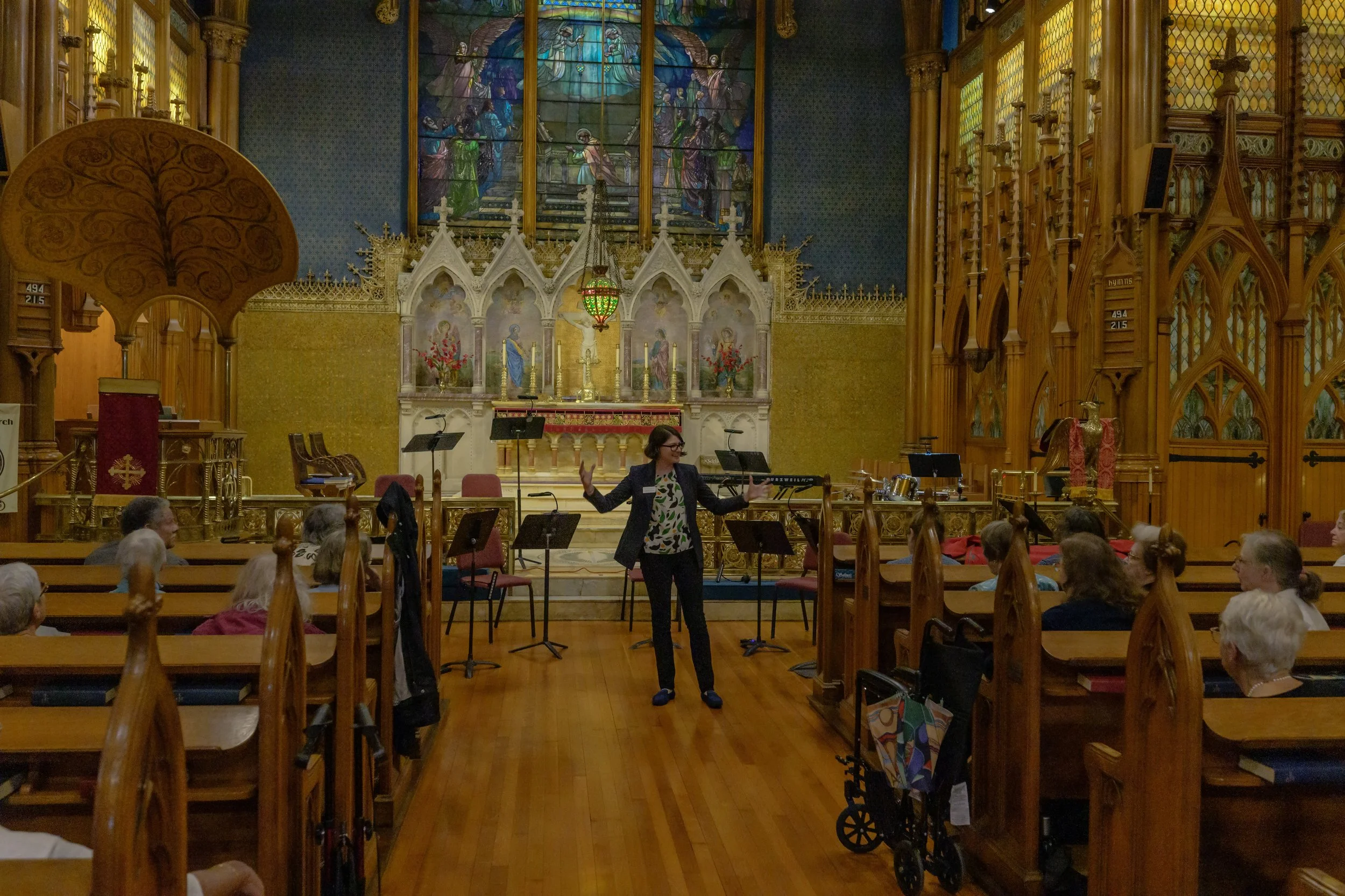  Executive Director Emily Fritz-Endres speaks at More Voices Showcase at St. Paul’s Church June 7, 2025 PC: Gary Gold Photography 