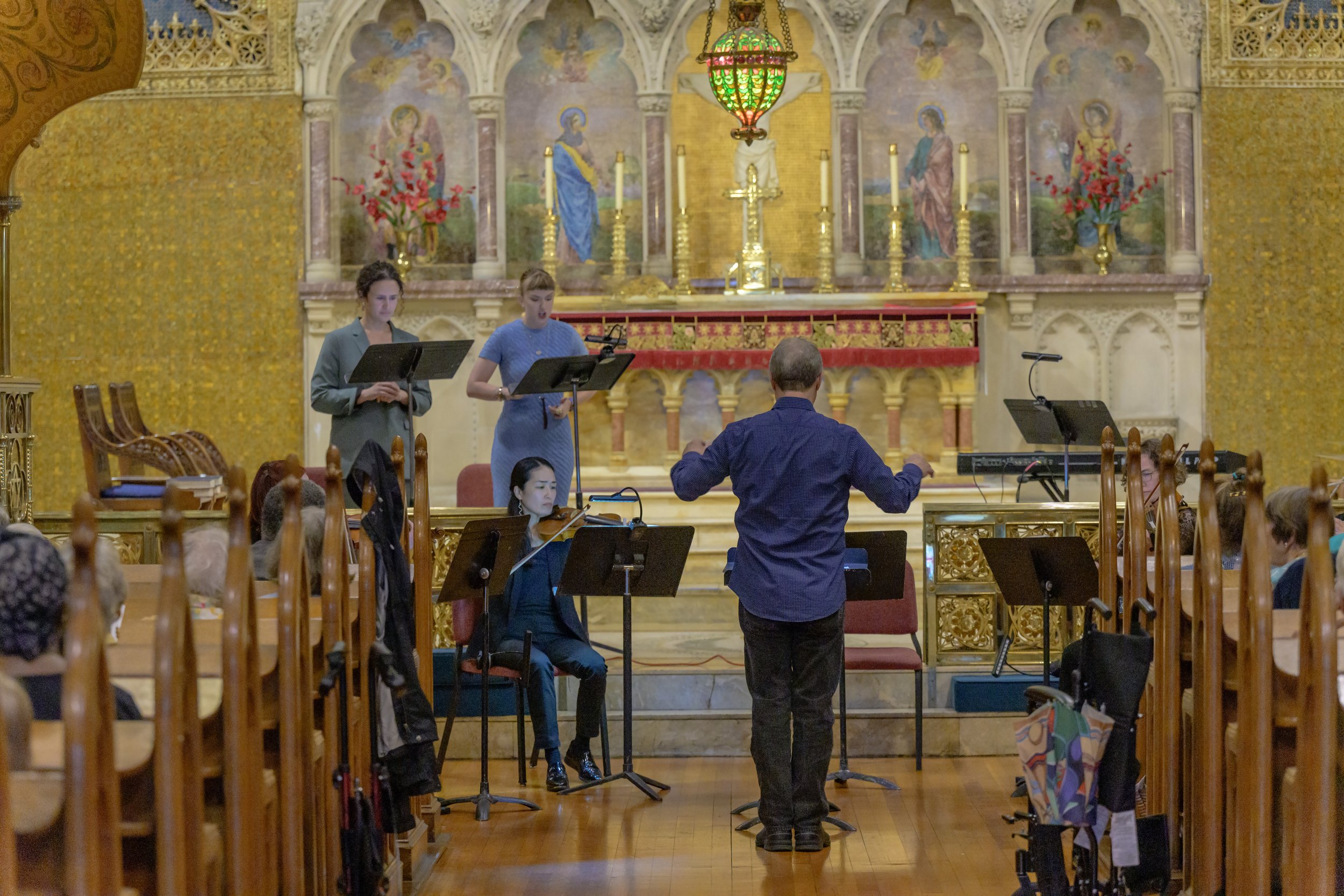  David Alan Miller conducting during More Voices Showcase at St. Paul’s Church June 7, 2025 PC: Gary Gold Photography 