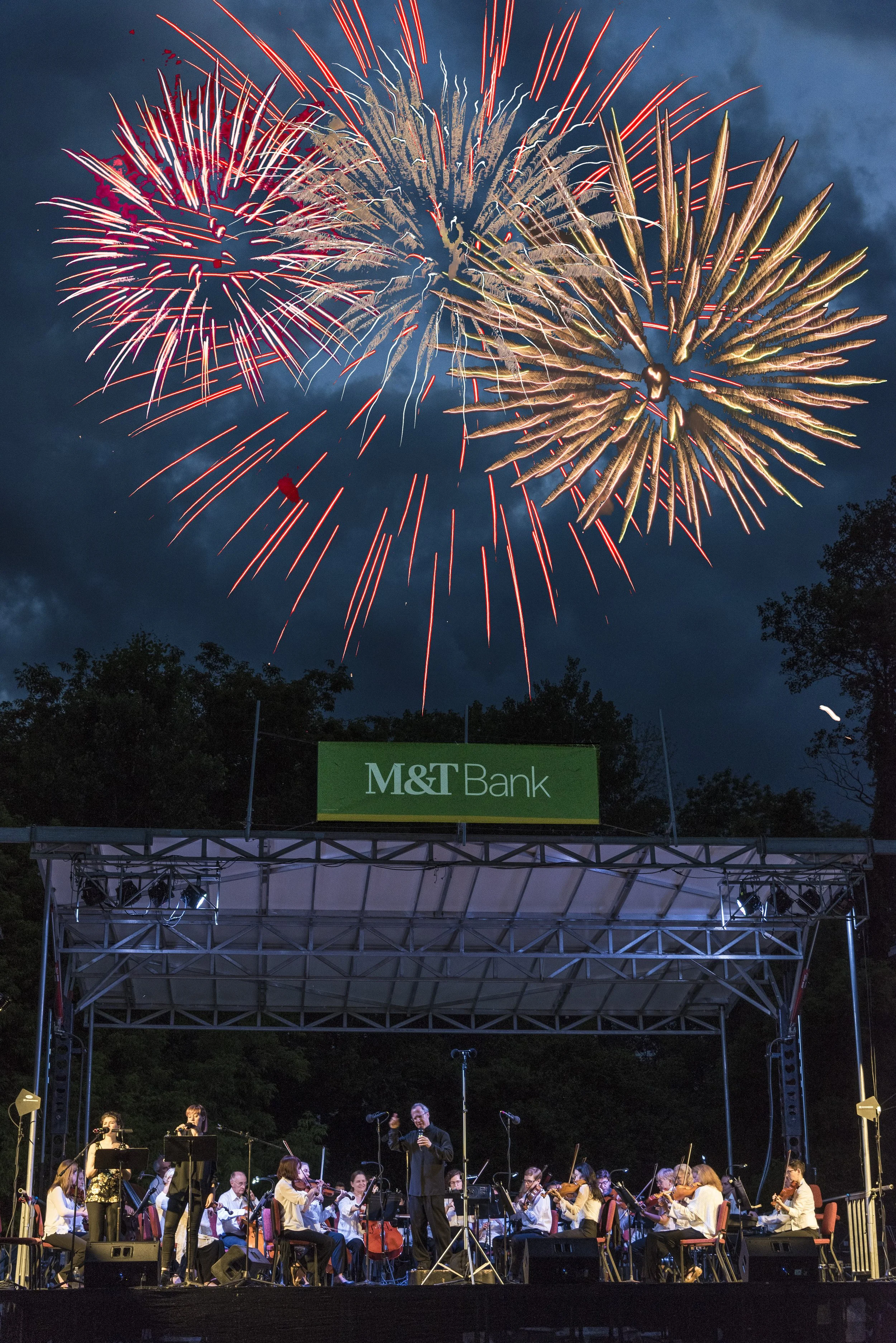  The fireworks display at Schuylerville in 2019. 