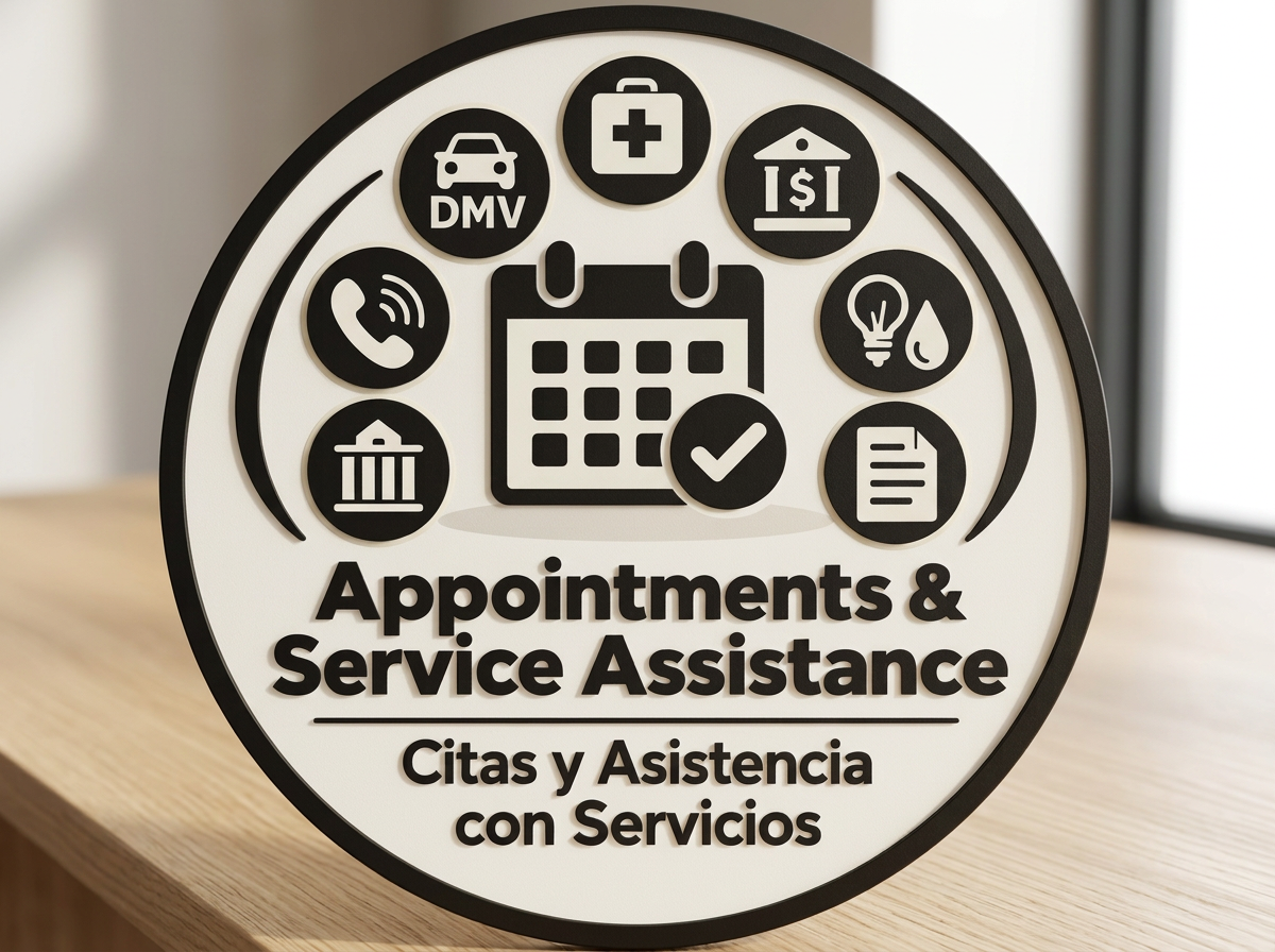 Appointments & Service Assistance / Citas y Asistencia con Servicios