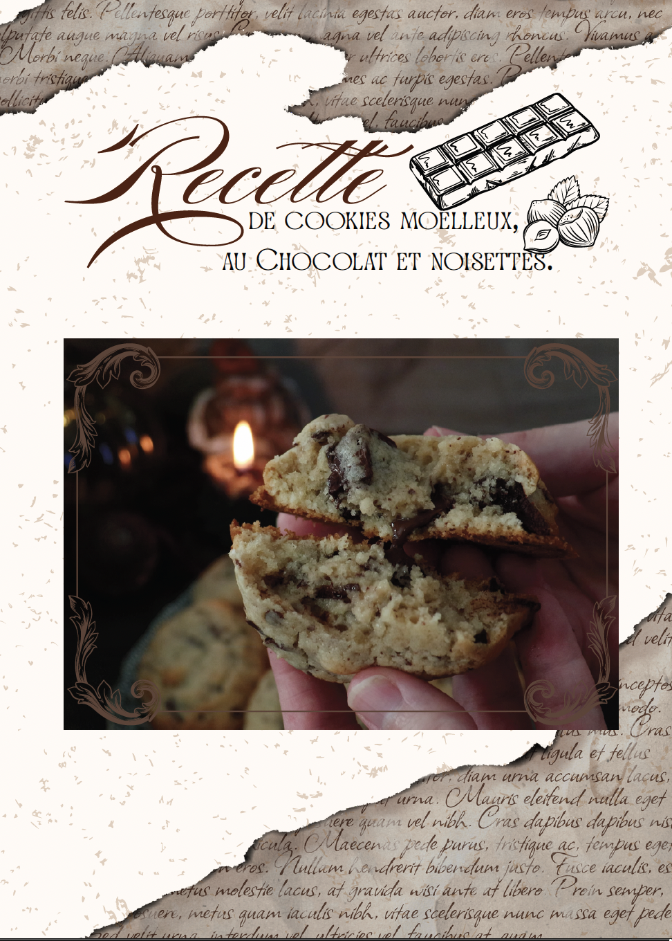 Recette de cookies au levain, chocolat et noisettes