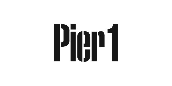 Black background with large, gray text reading 'Pier1' in the center.