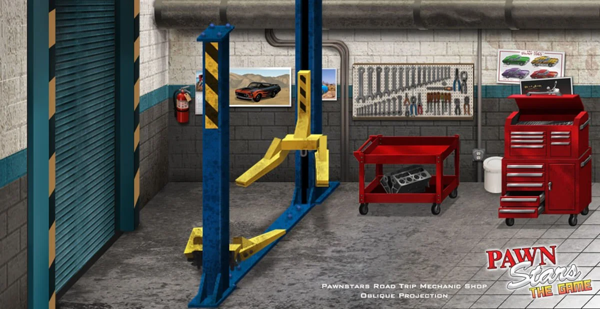 This game had a 45º Oblique Projection map where faces of objects are square to the viewer.