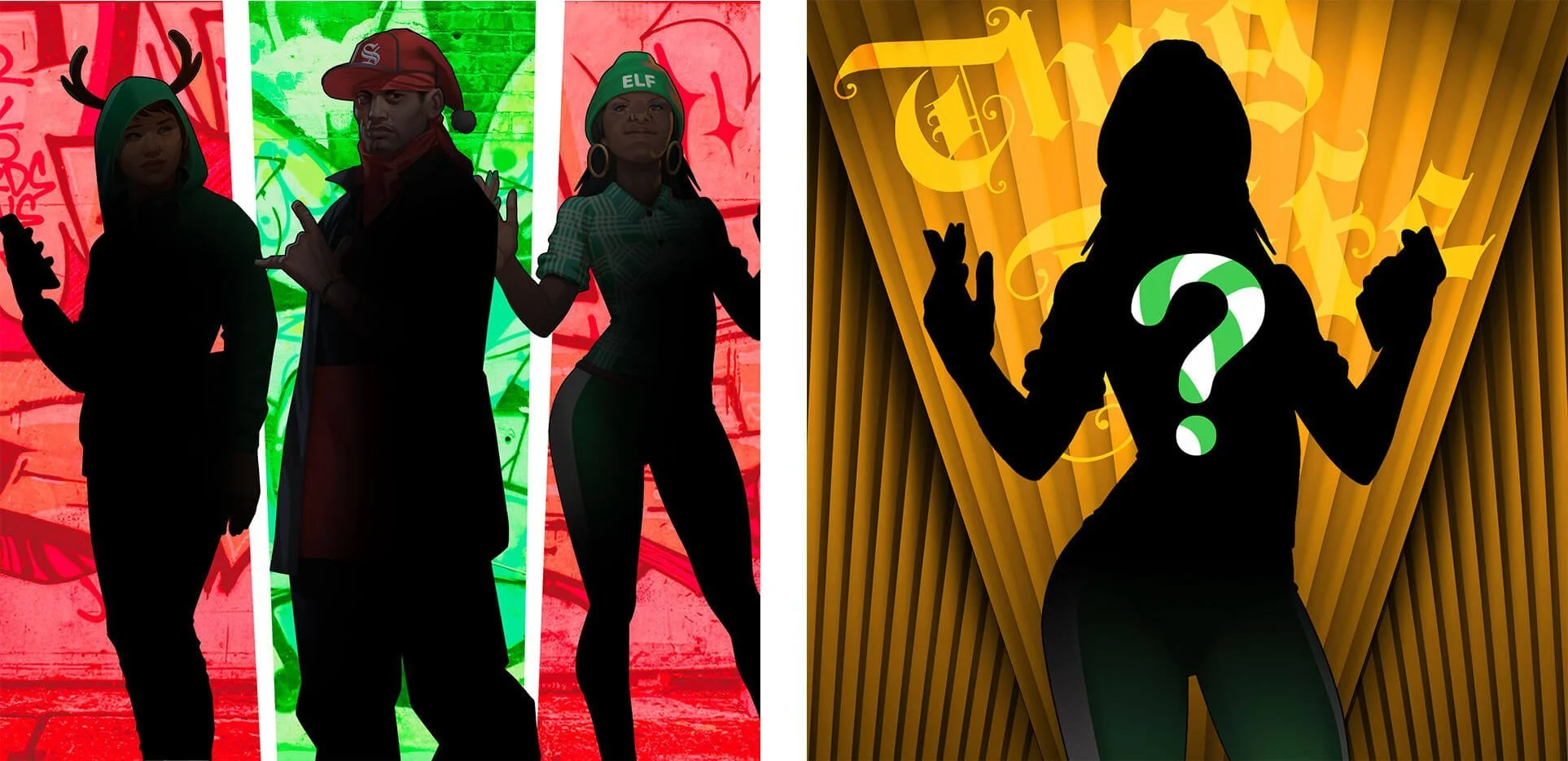 For the Thug Life game, silhouette elements dominated creative testing.