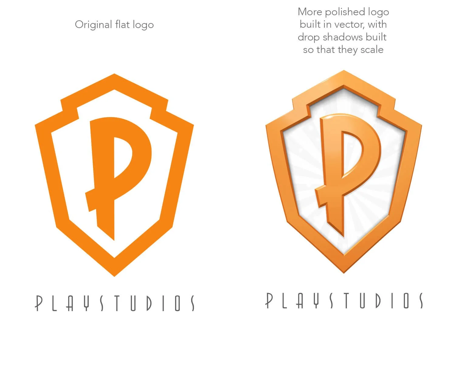 Corporate re-brand needed a scalable highly polished version of the new logo for some larger placements.