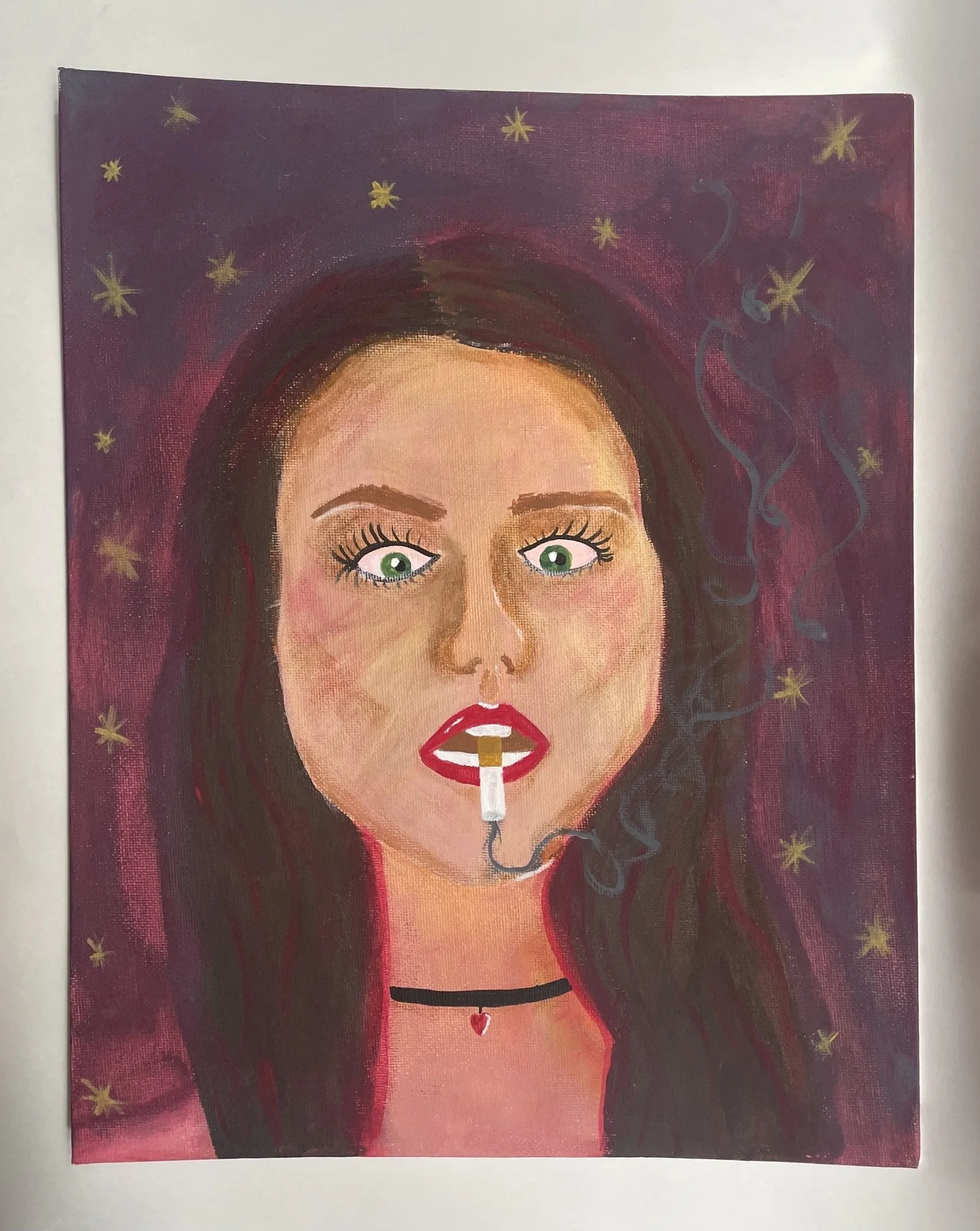 true self portrait acrylic painting