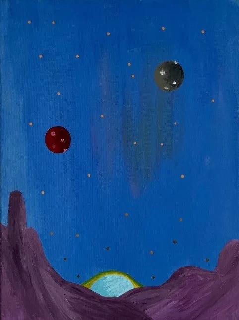 otherworldly acrylic painting