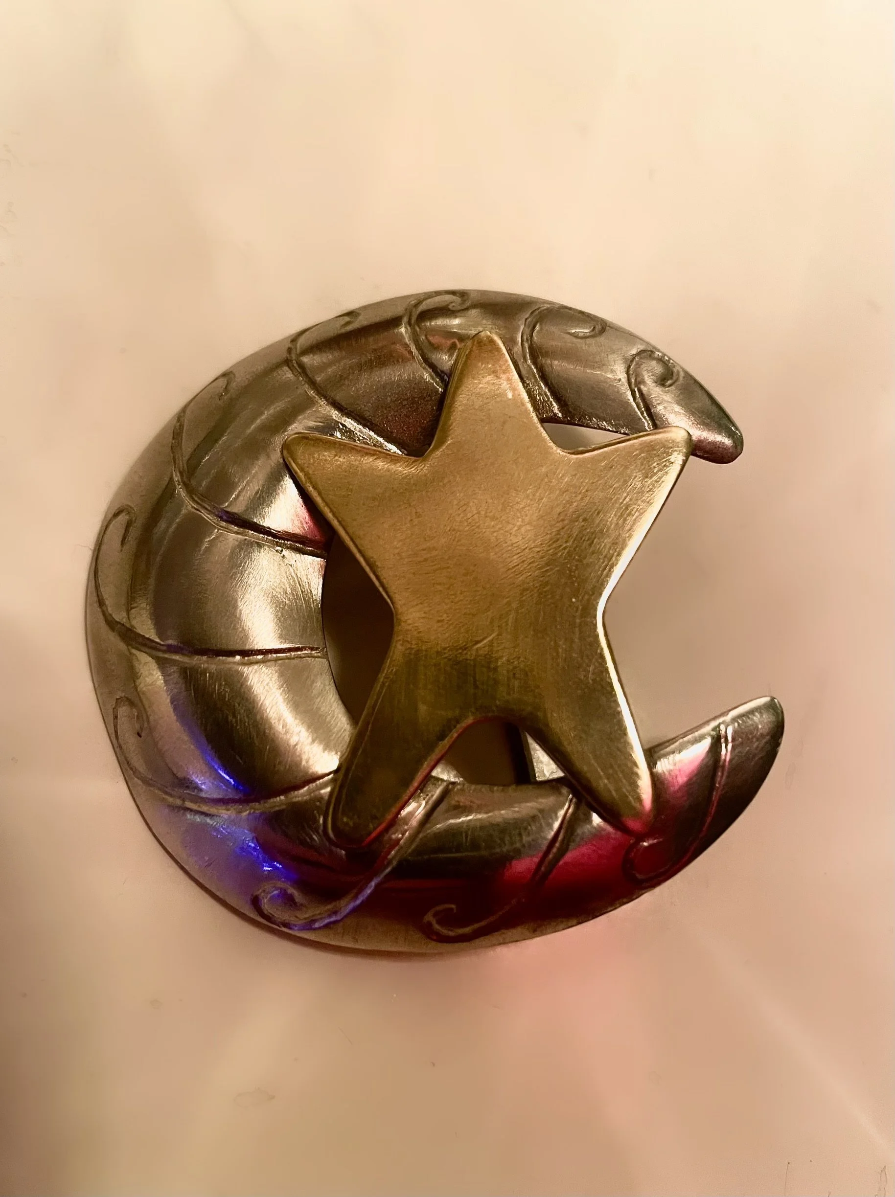 star & moon shirt pin