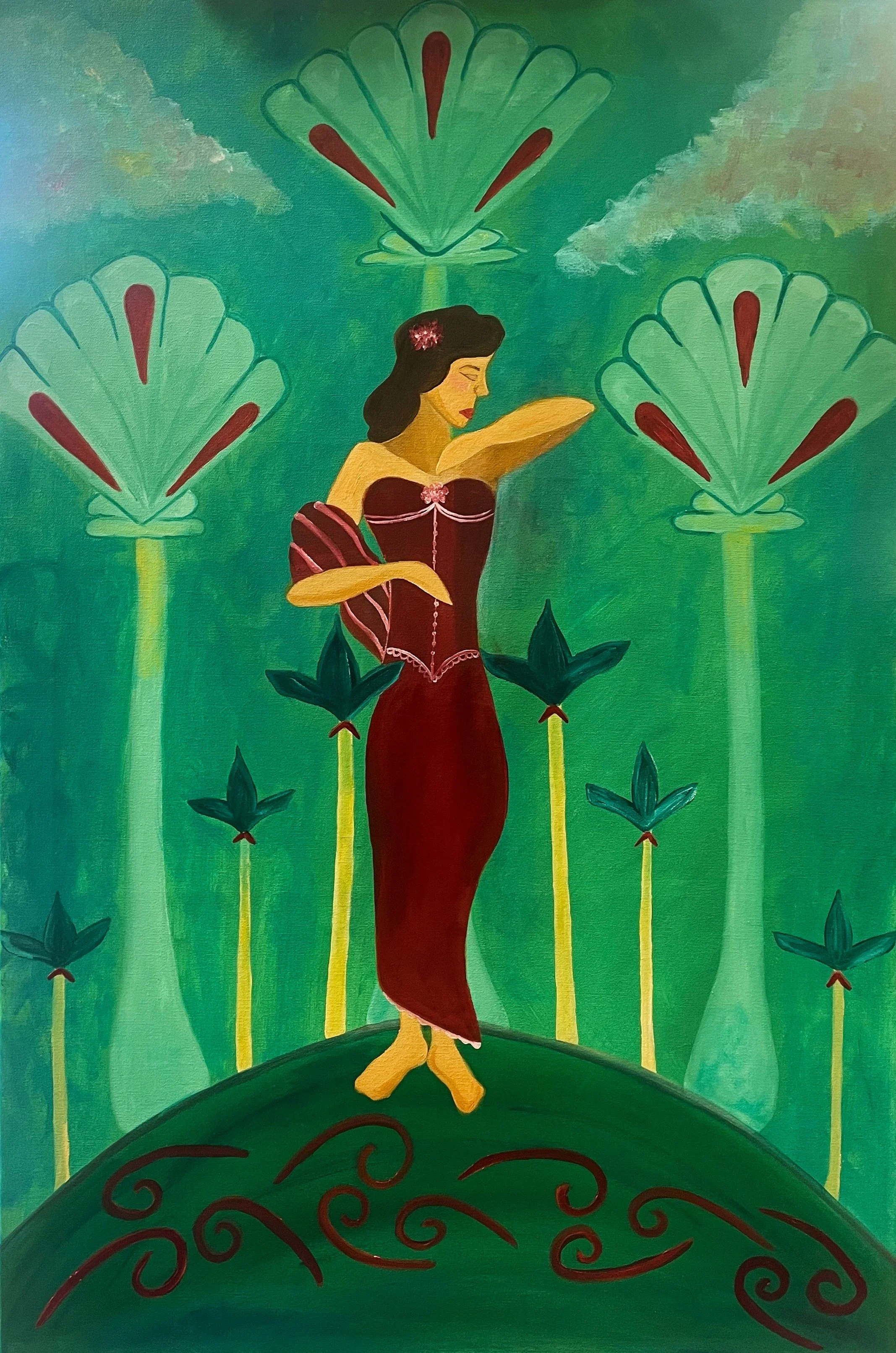 miss empress oil painting