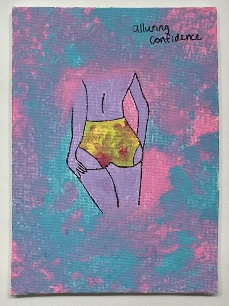 alluring confidence acrylic painting