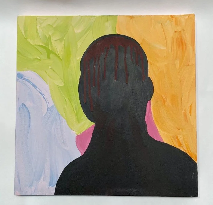 inner thoughts acrylic painting