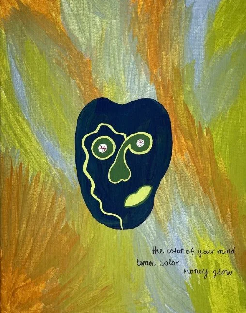 honey glow acrylic painting