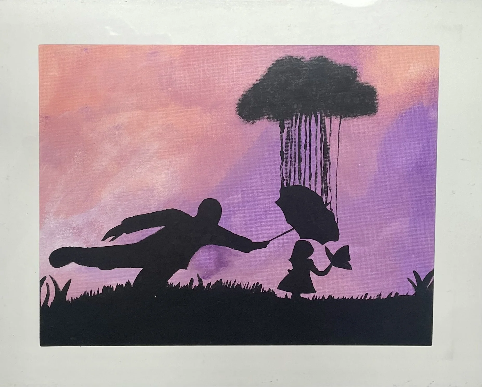 fatherly love acrylic painting