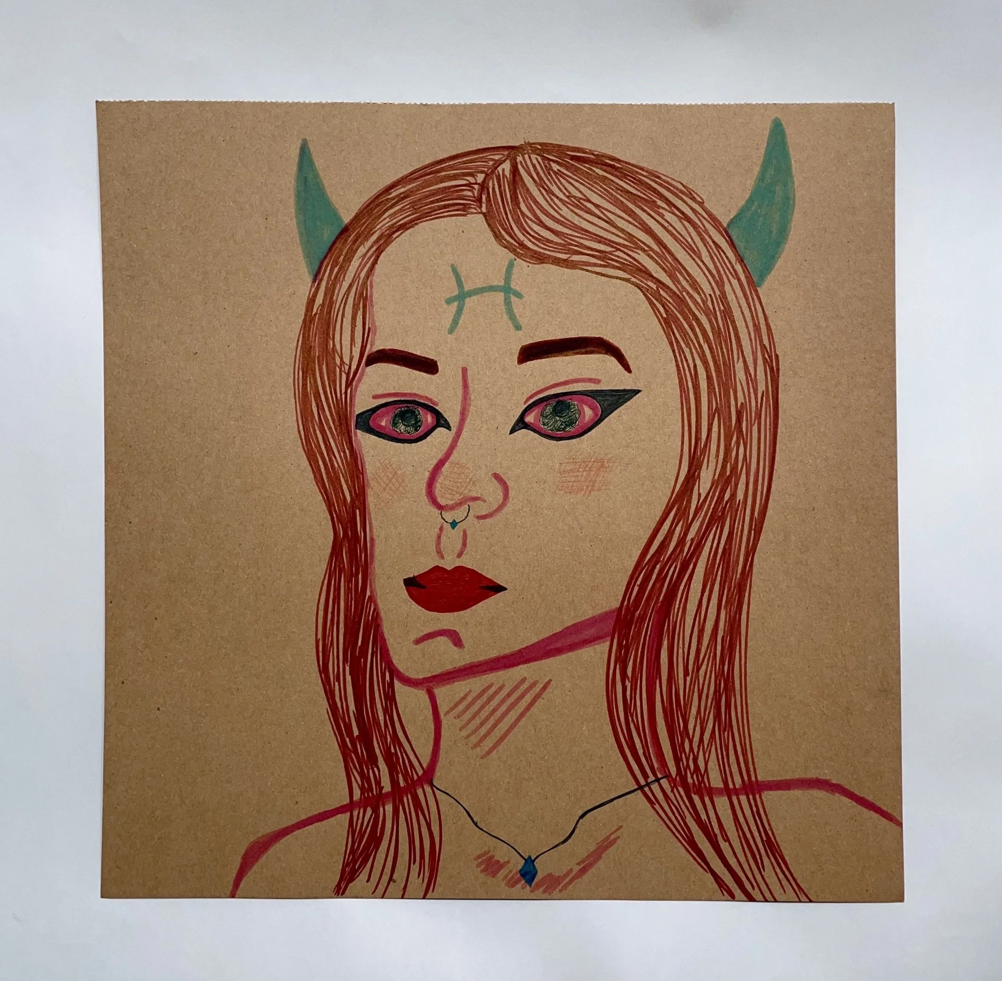 pisces siren marker drawing