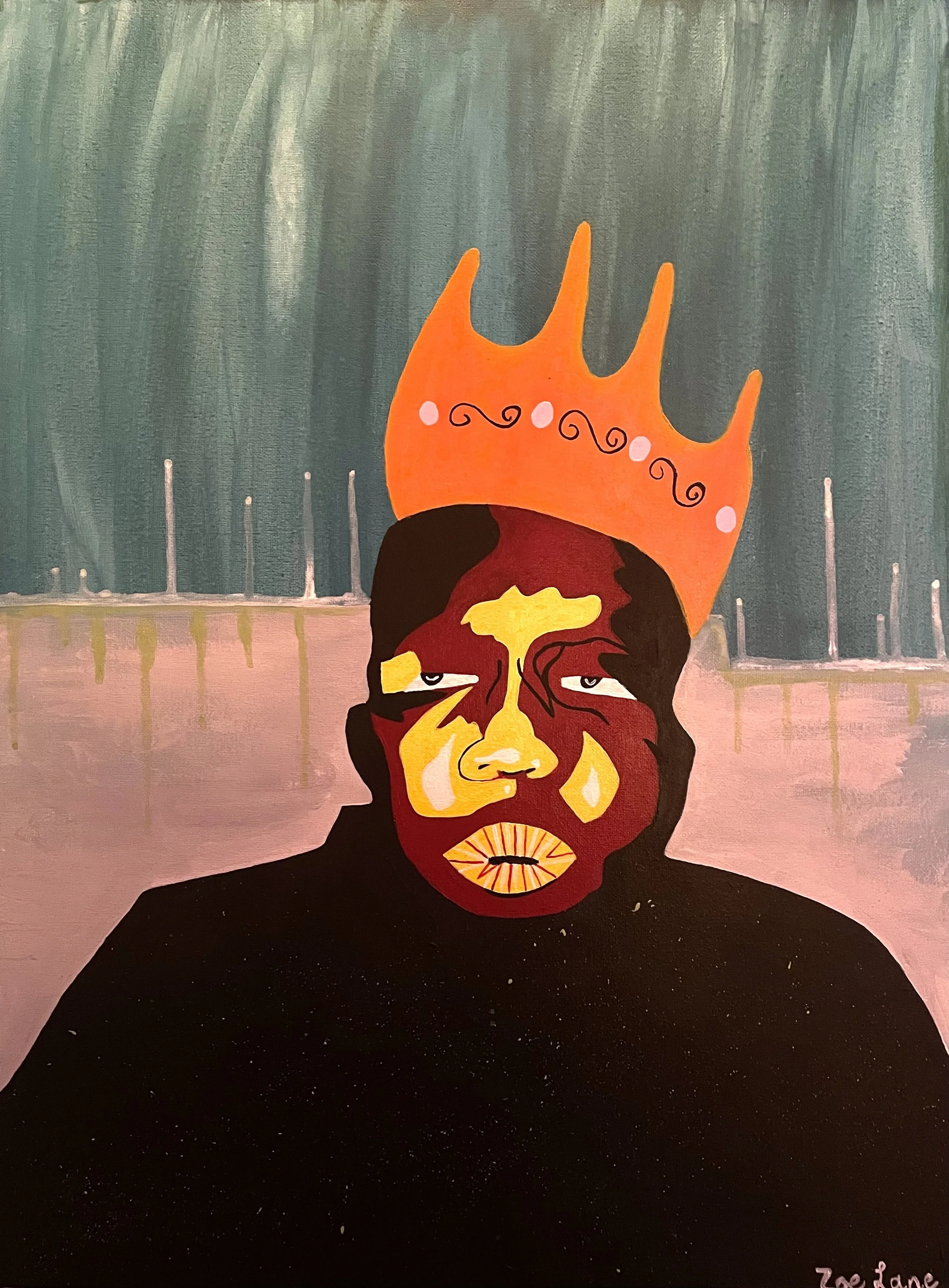 biggie acrylic painting