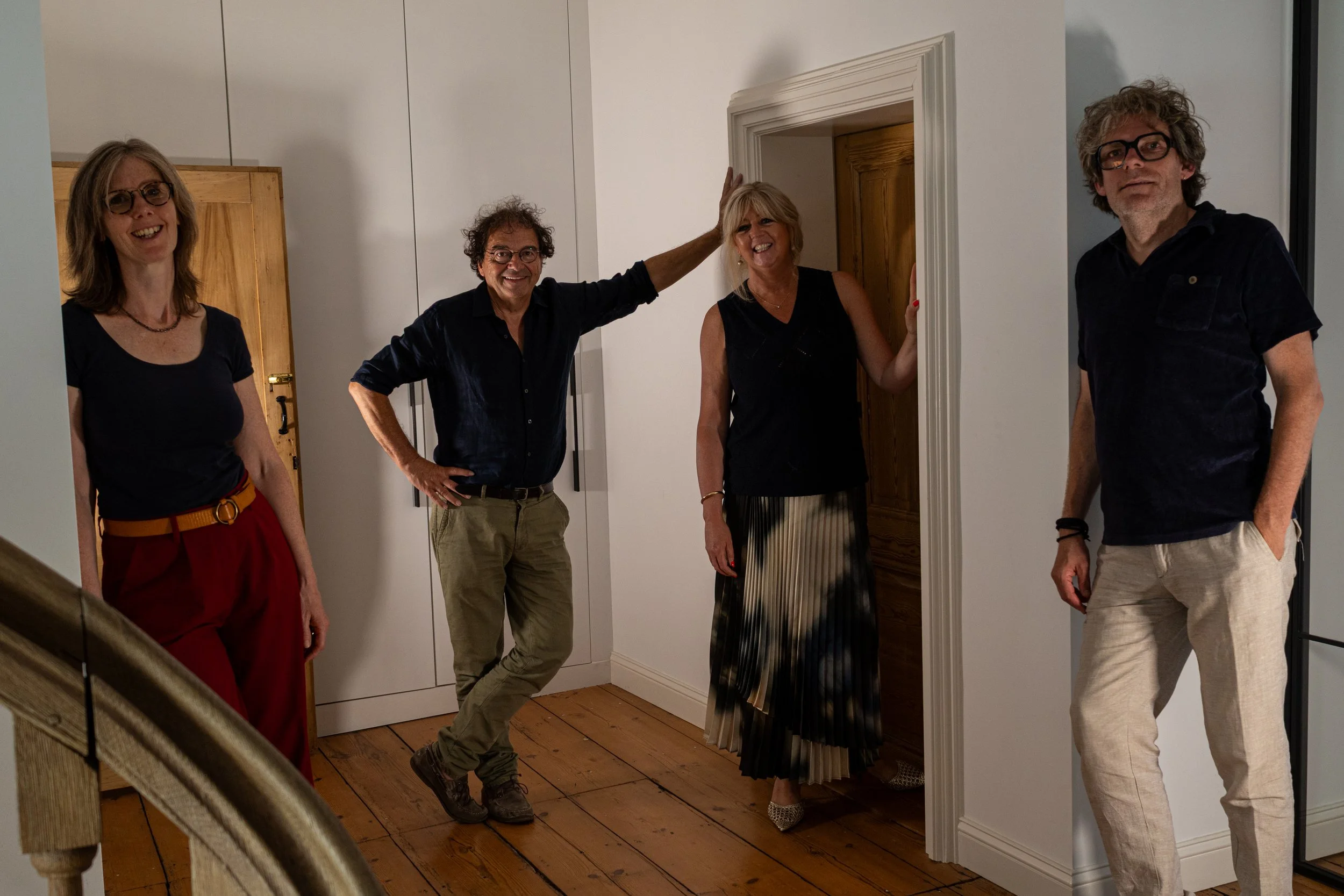 Elke Leyman, Rudy Aernoudt, Isabelle Hoebrechts, Mischa Verheijden  (van links naar rechts)