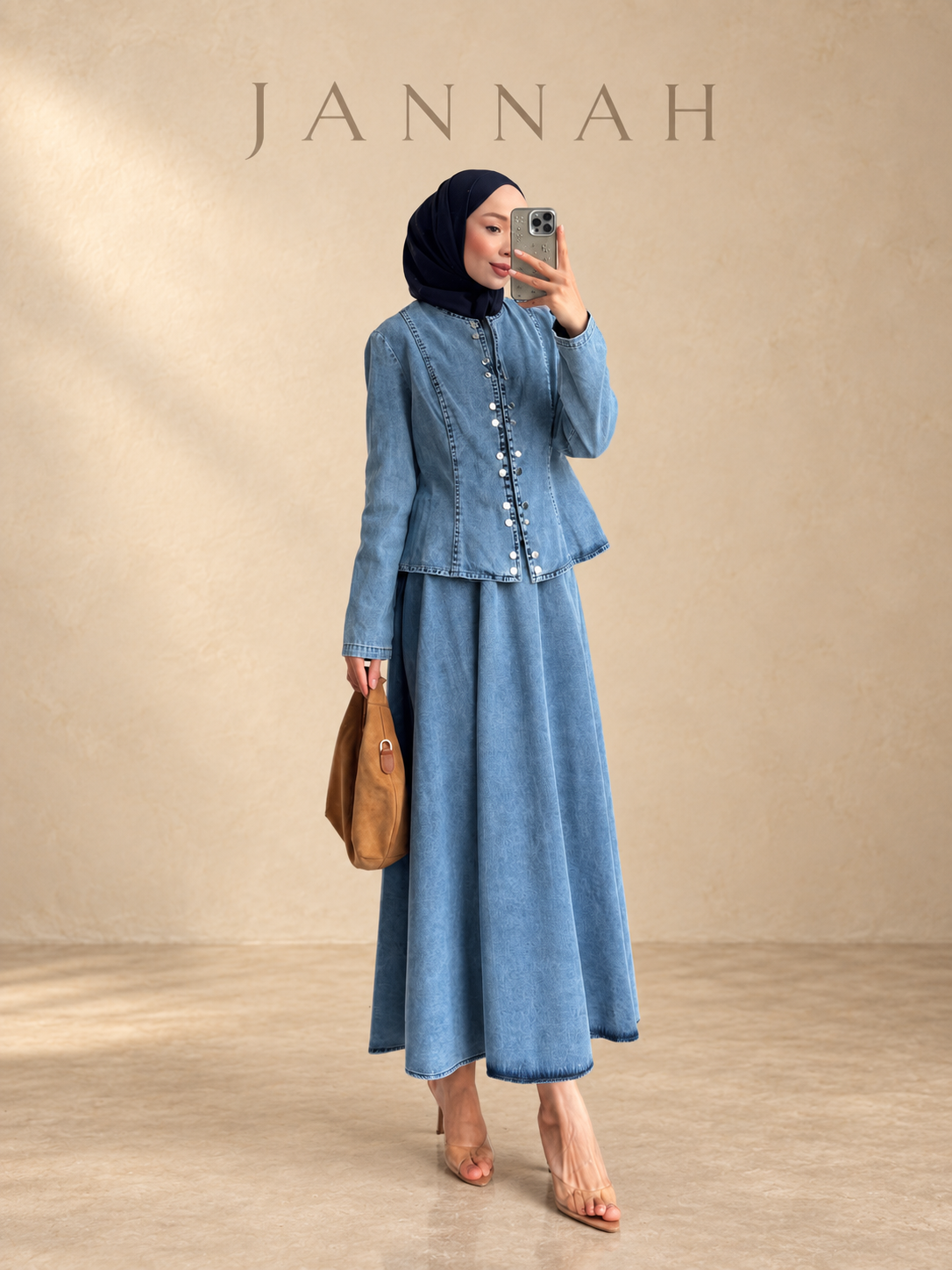 Jannah Soft Denim Set