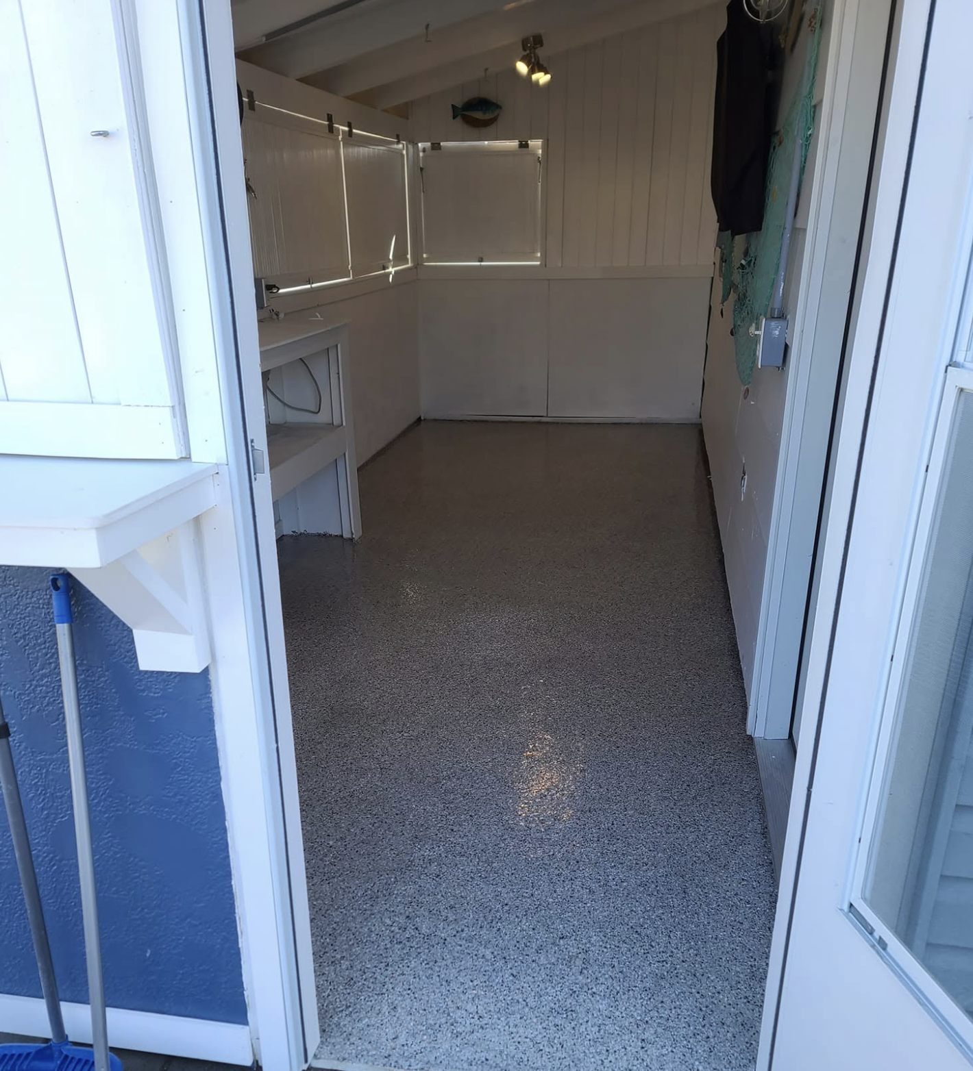 Custom epoxy floor.