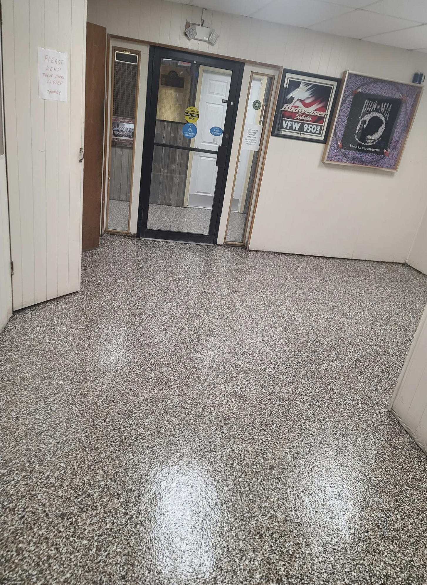 Custom epoxy floor.