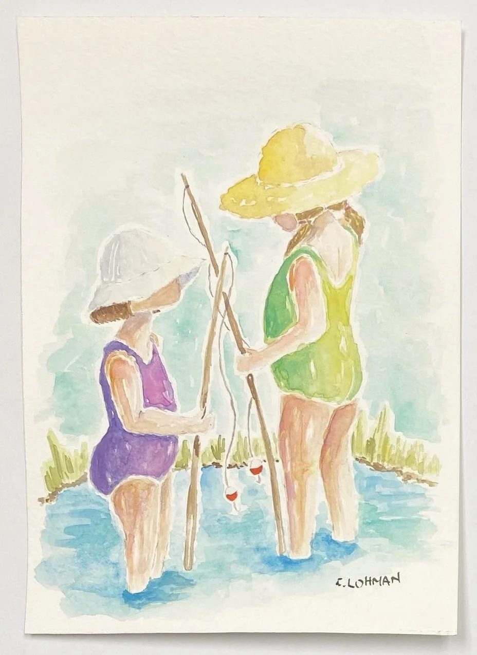 Sisters, watercolor on cold press paper
