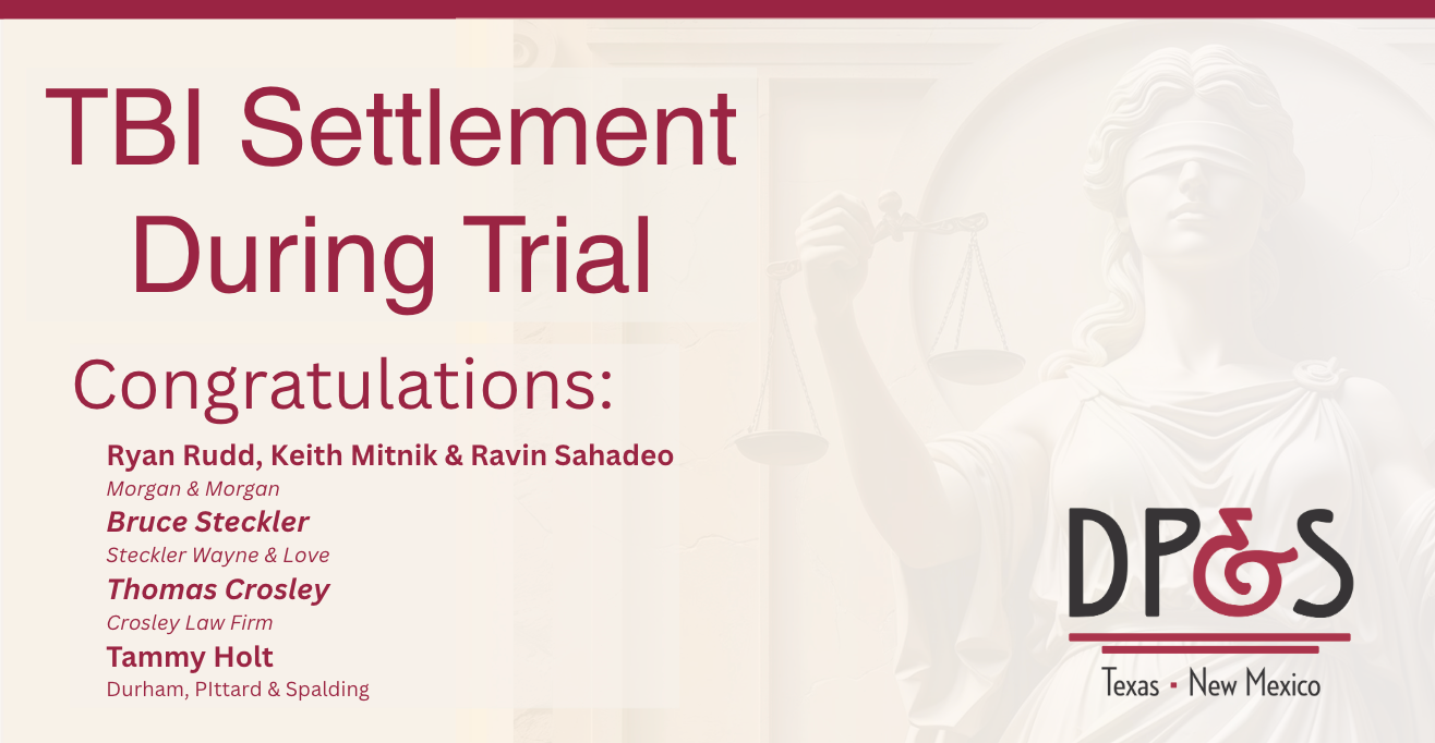 TBI Settlement During Trial Graphic