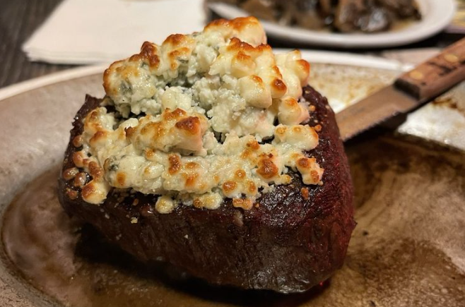 steak with blue cheese image