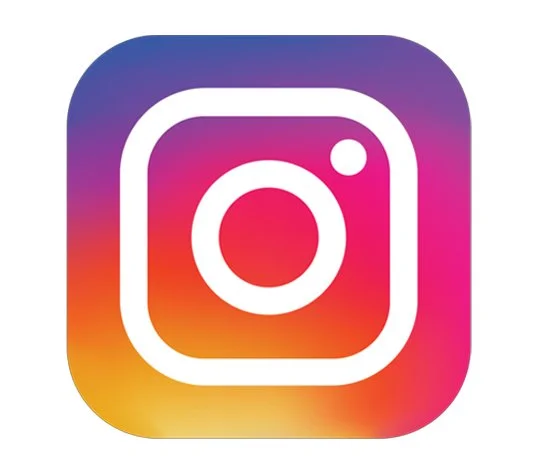 Instagram logo with a colorful gradient background
