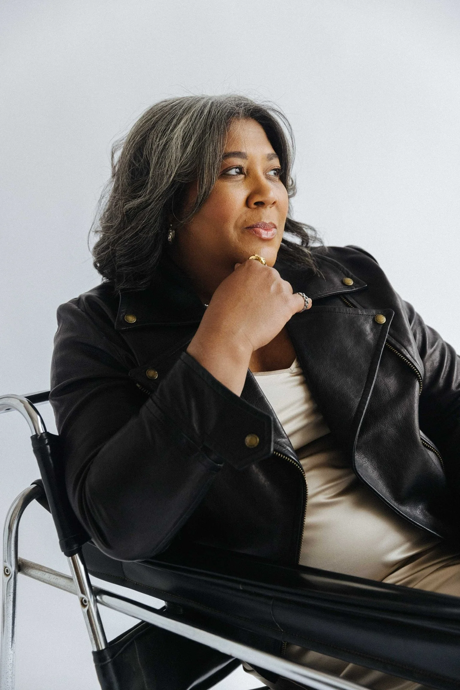 Speaker and executive coach Shenay Shumake in a thoughtful portrait.