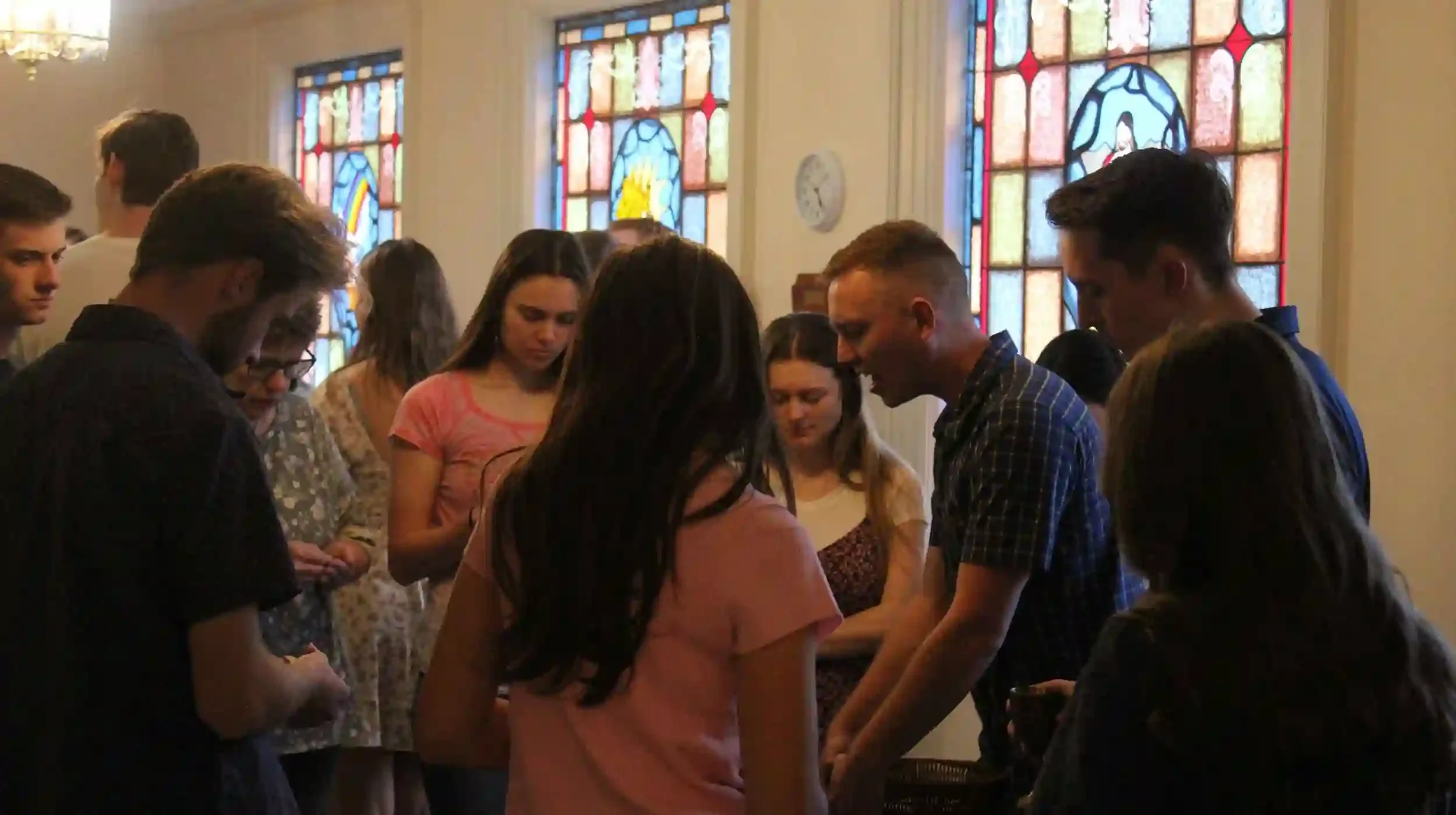 church group taking communion at Lynchburg City Church