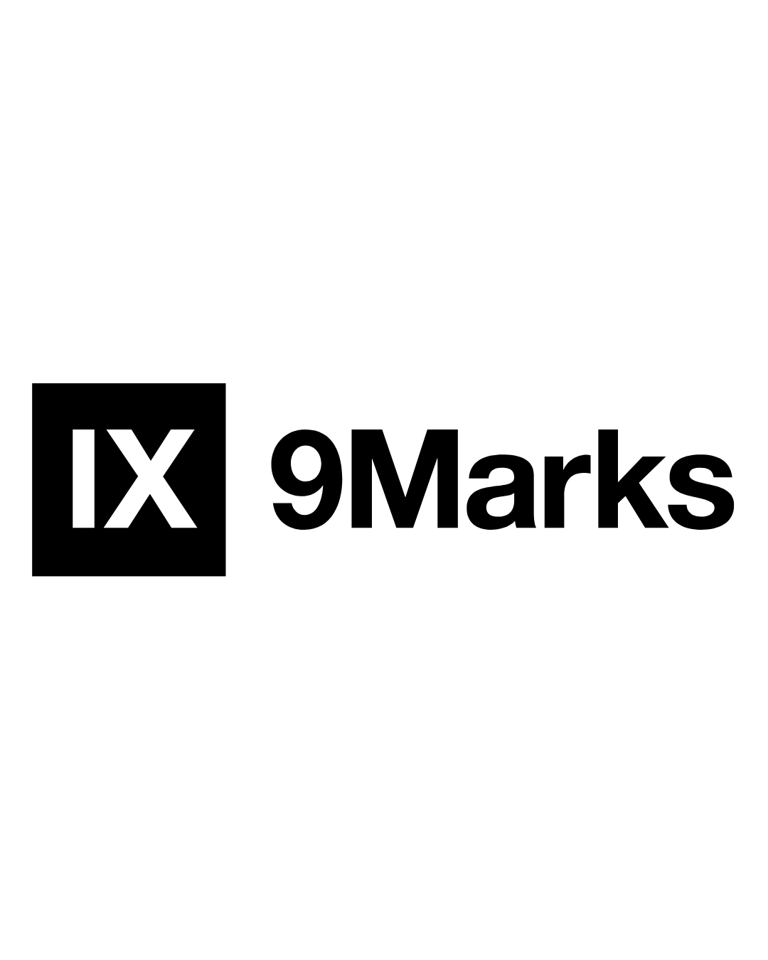 Graphic with text 'IX 9Marks' in black on a white background.