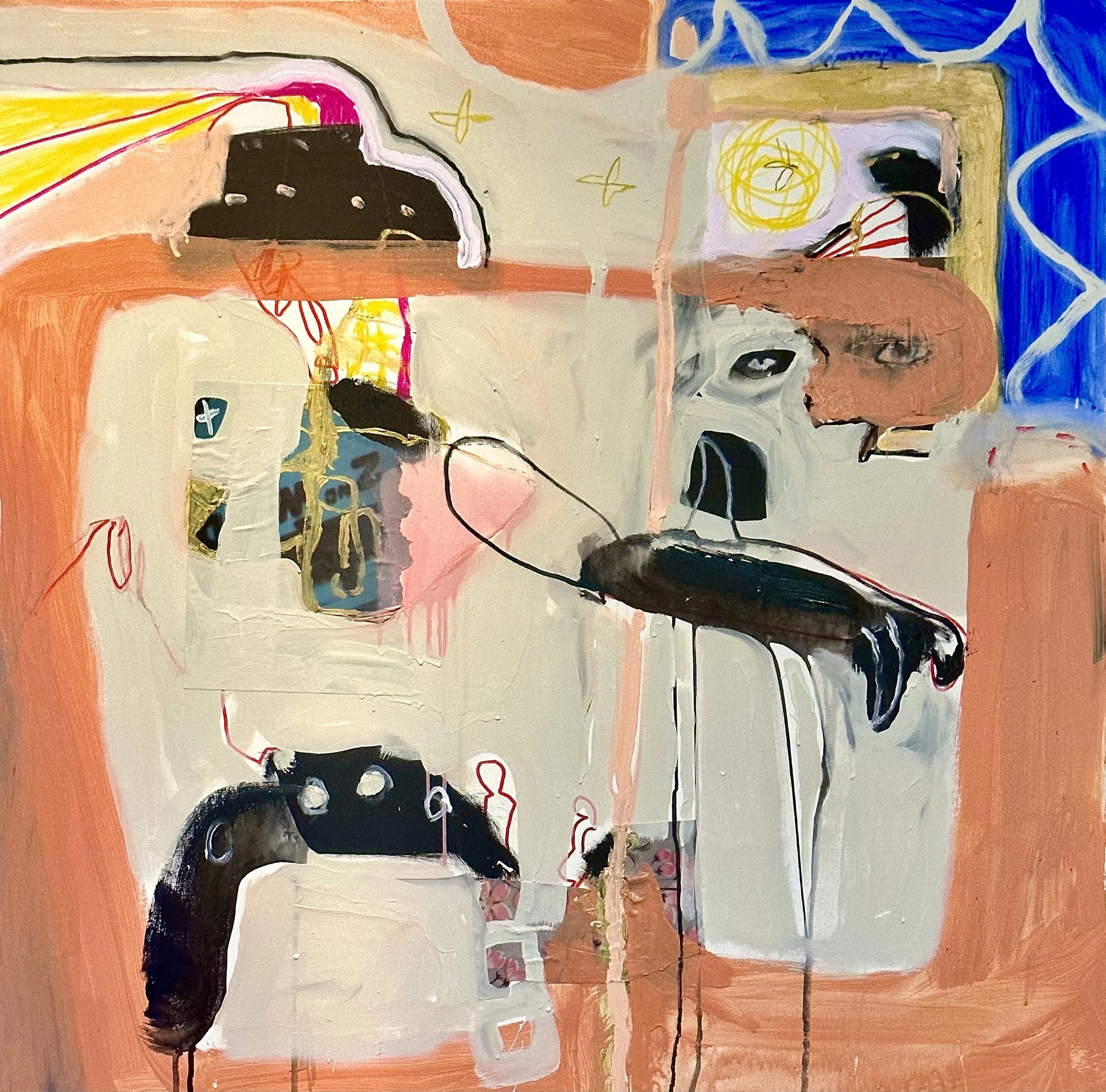 HOW DO YOU CELEBRATE KURT VILE / SOLD
102 x 102
Mixed Media on Canvas