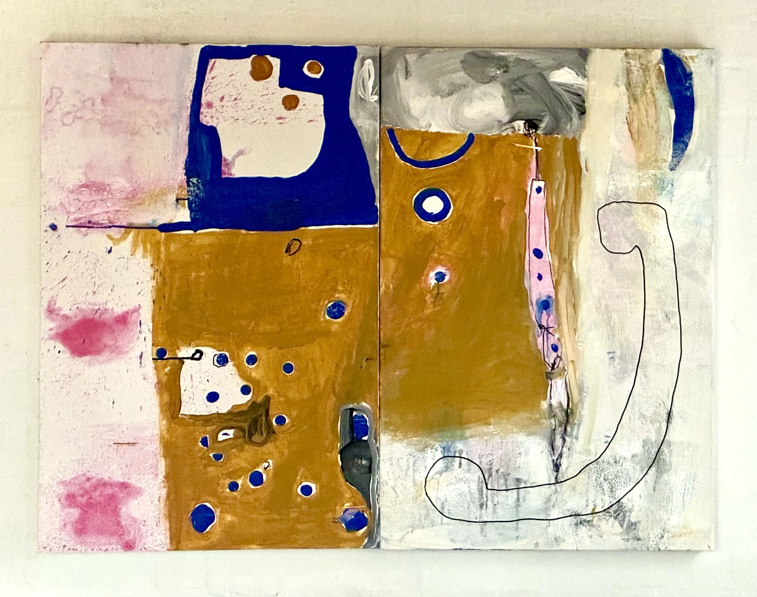 GIVEN THE EXPANDO BLUES AND THE ARCHITECT
91.5 x 121.5
Mixed Media on Canvas
