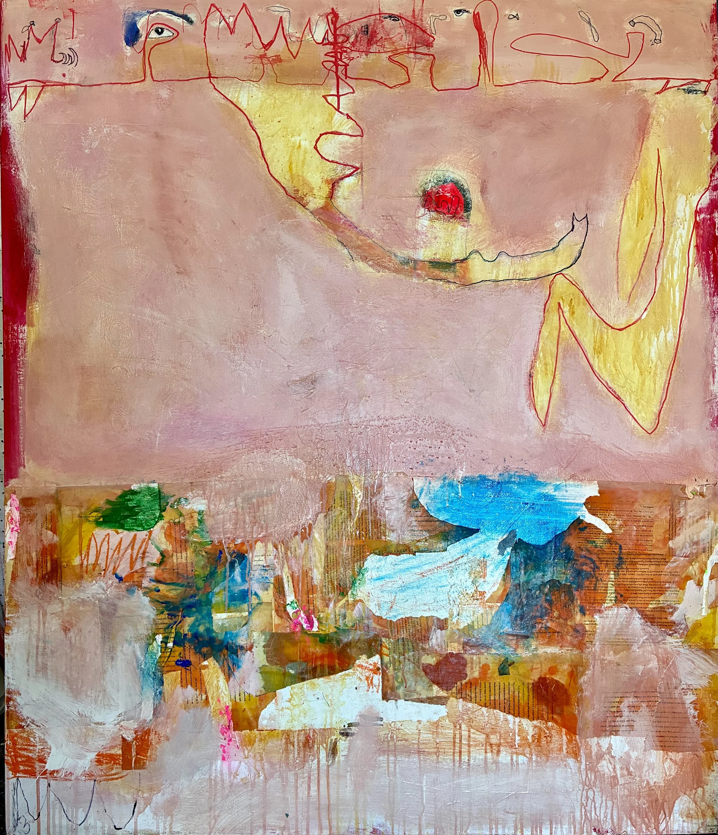 STROKUR + BELOW
138 X 118 
Mixed Media on Canvas