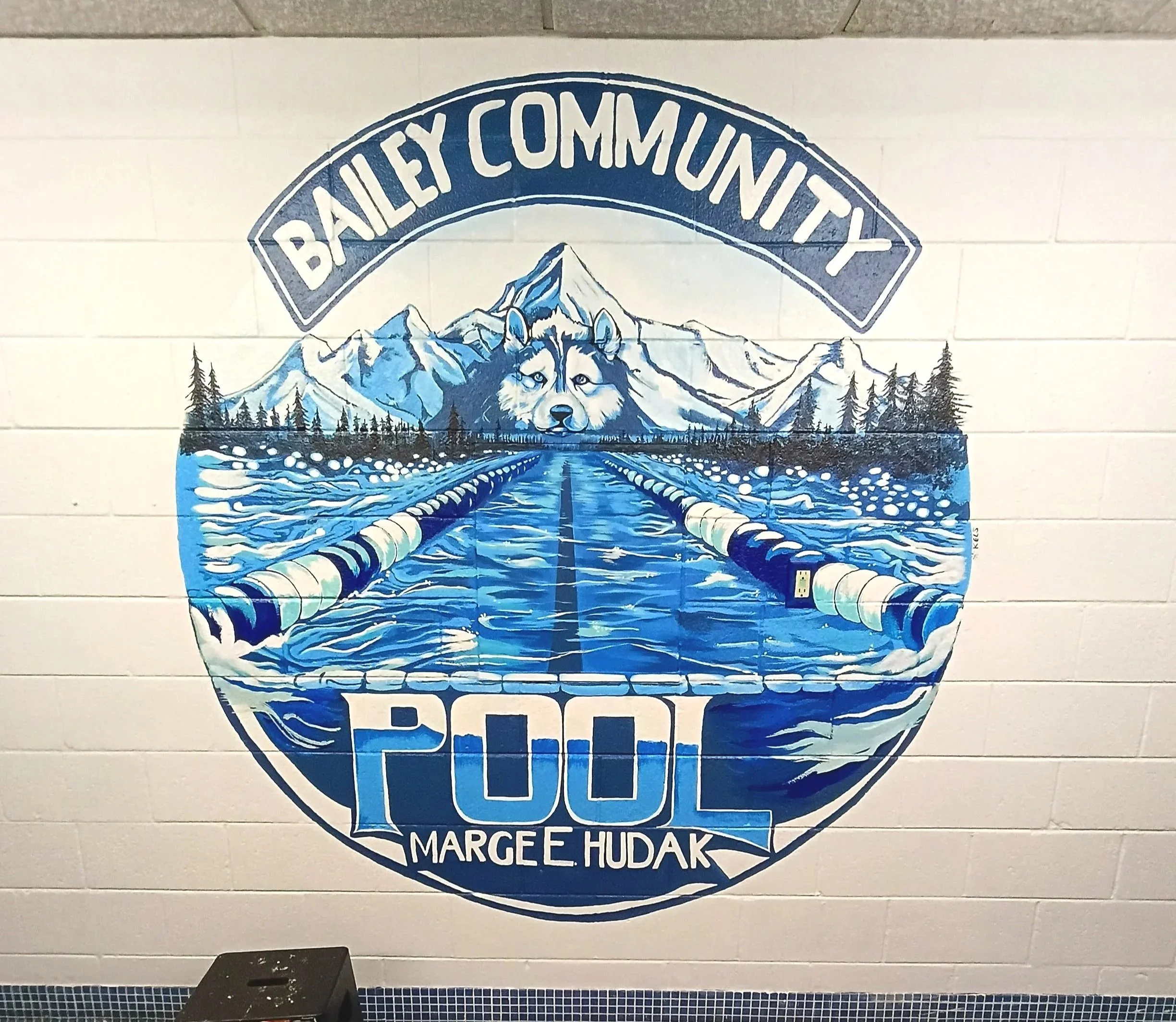 Acrylic Interior Mural on Cinderblock 