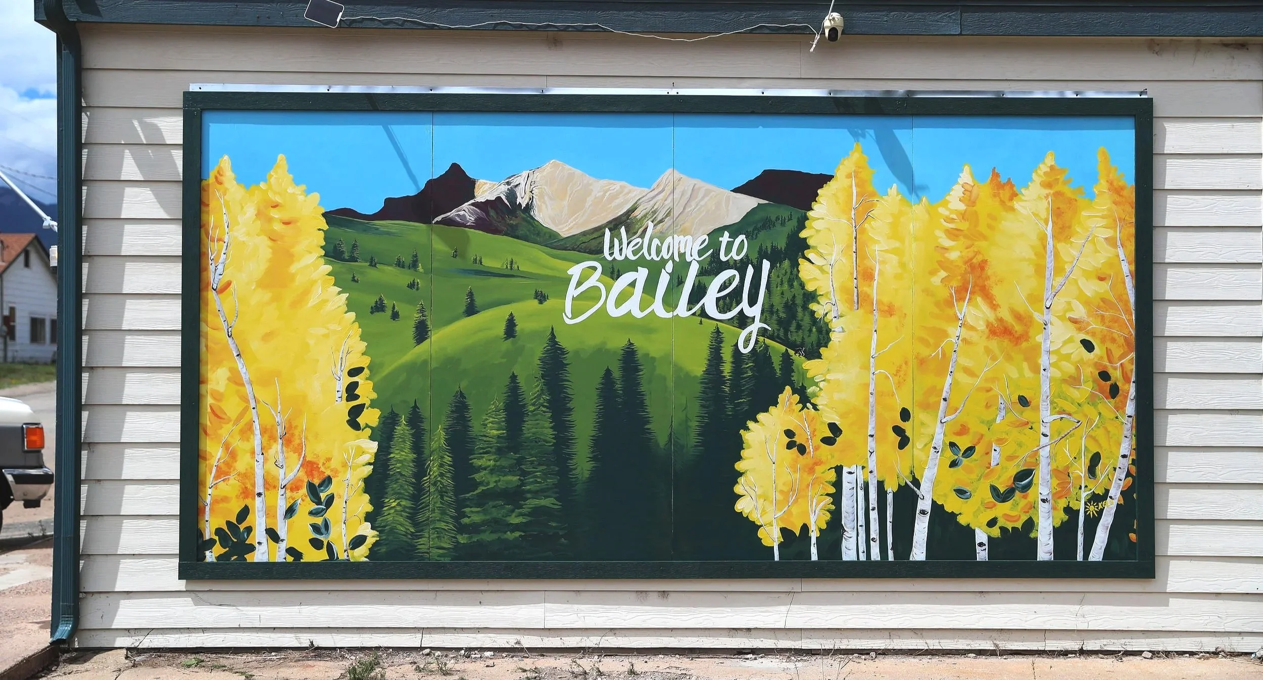 Acrylic Exterior Mural on Wood Board