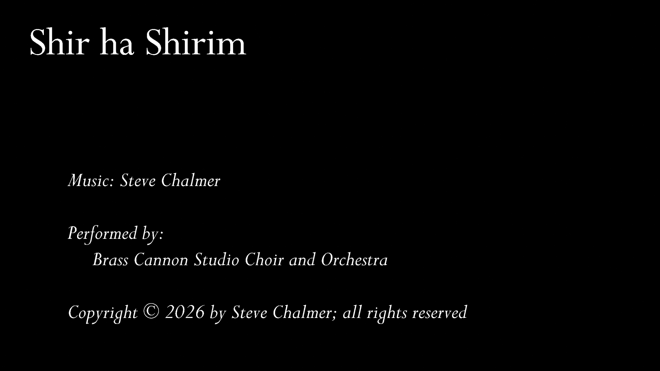 Shir ha Shirim