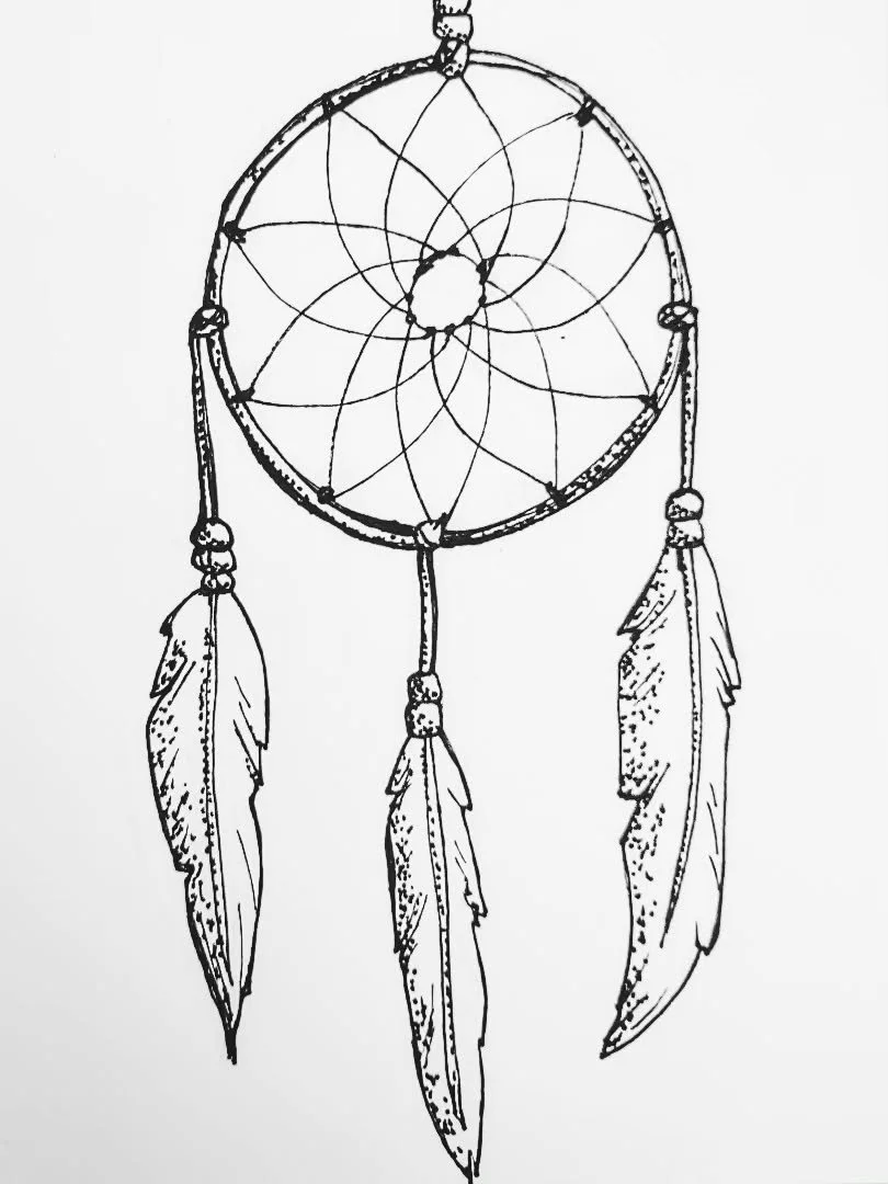 The word of the day is #Ornate
.
.
.
#inktober #inktober2025 #day17 #dreamcatcher #decoration #sweetdreams