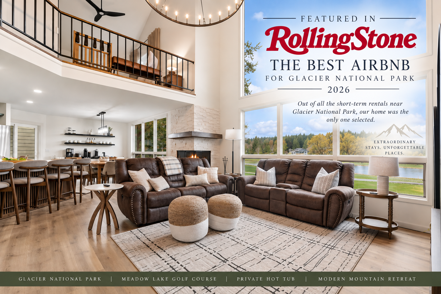 Considered House Collective’s Glacier property, featured by Rolling Stone as the Best Airbnb for Glacier National Park.