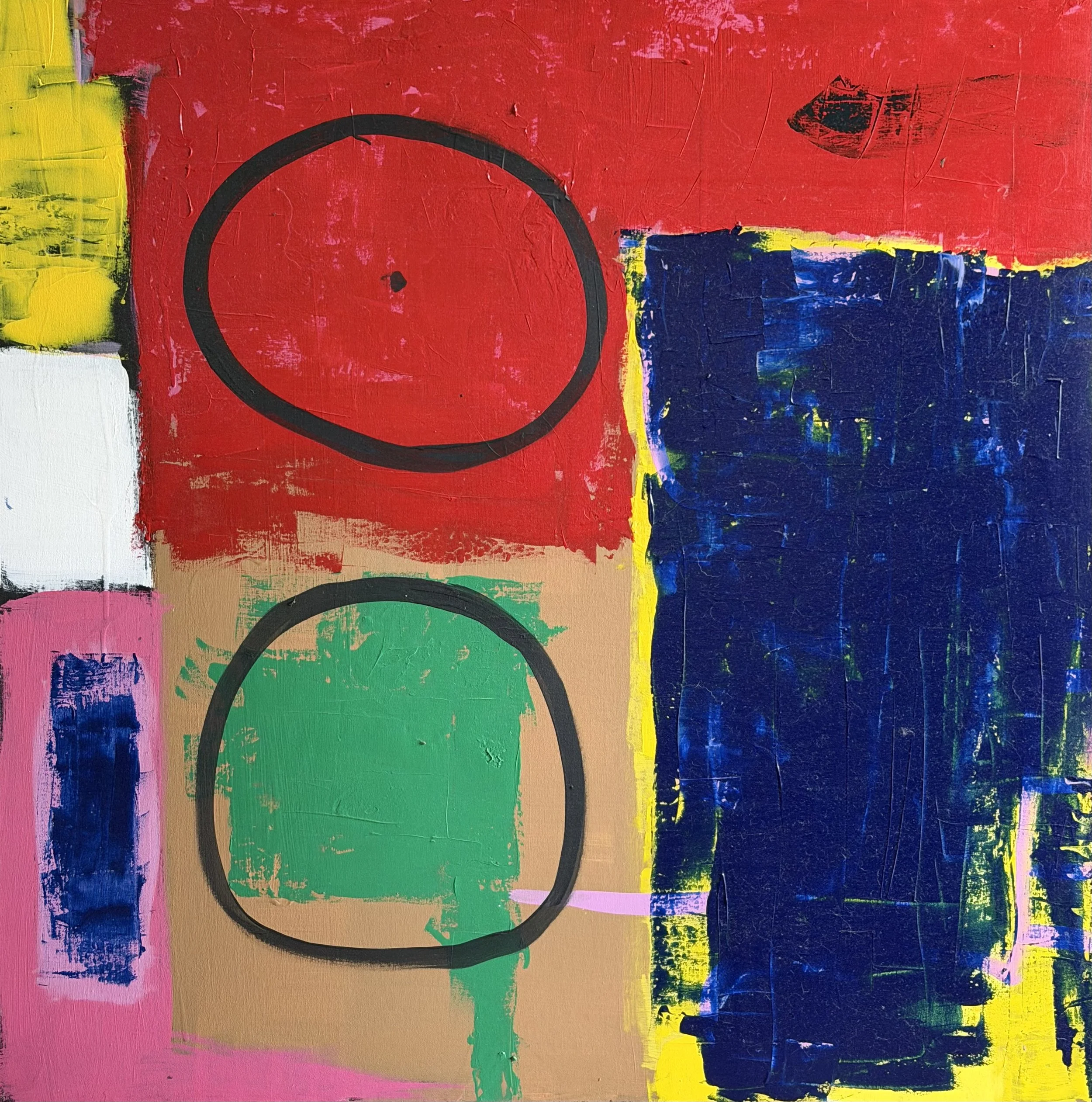 Sentimiento
Técnica mixta — óleo y acrílico sobre lienzo · 100 × 100 cm