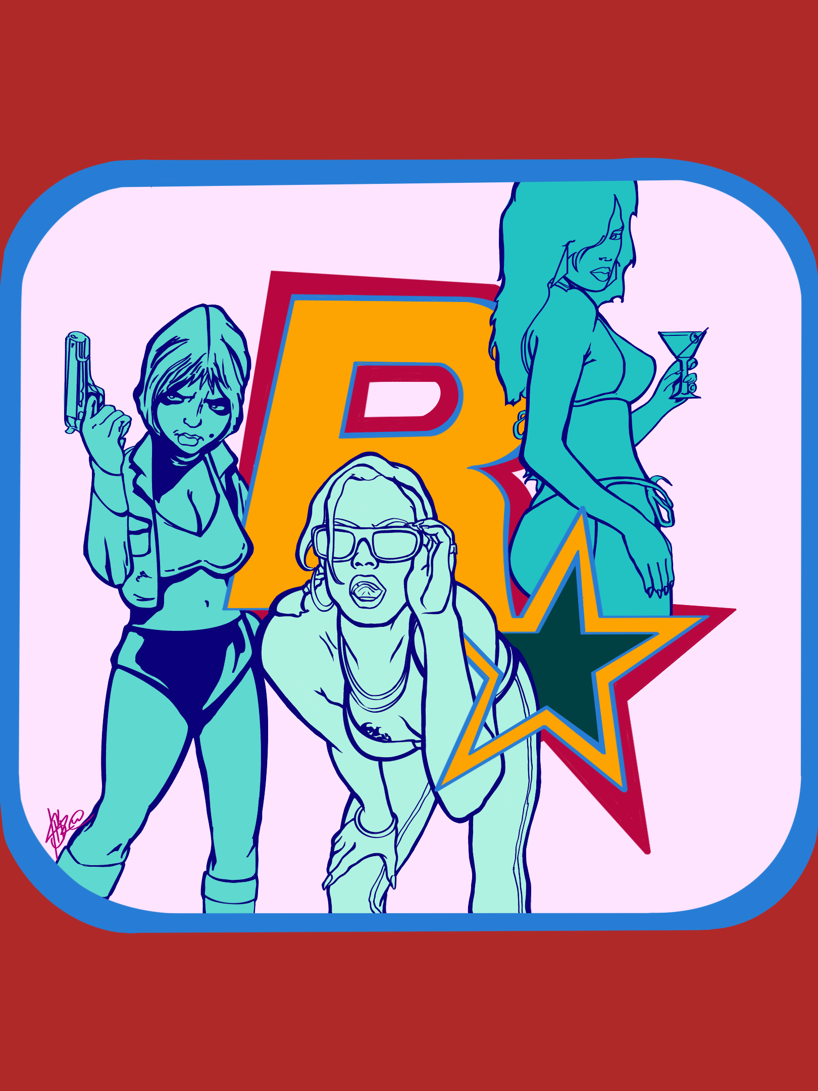 GTA Girls 4ever Print