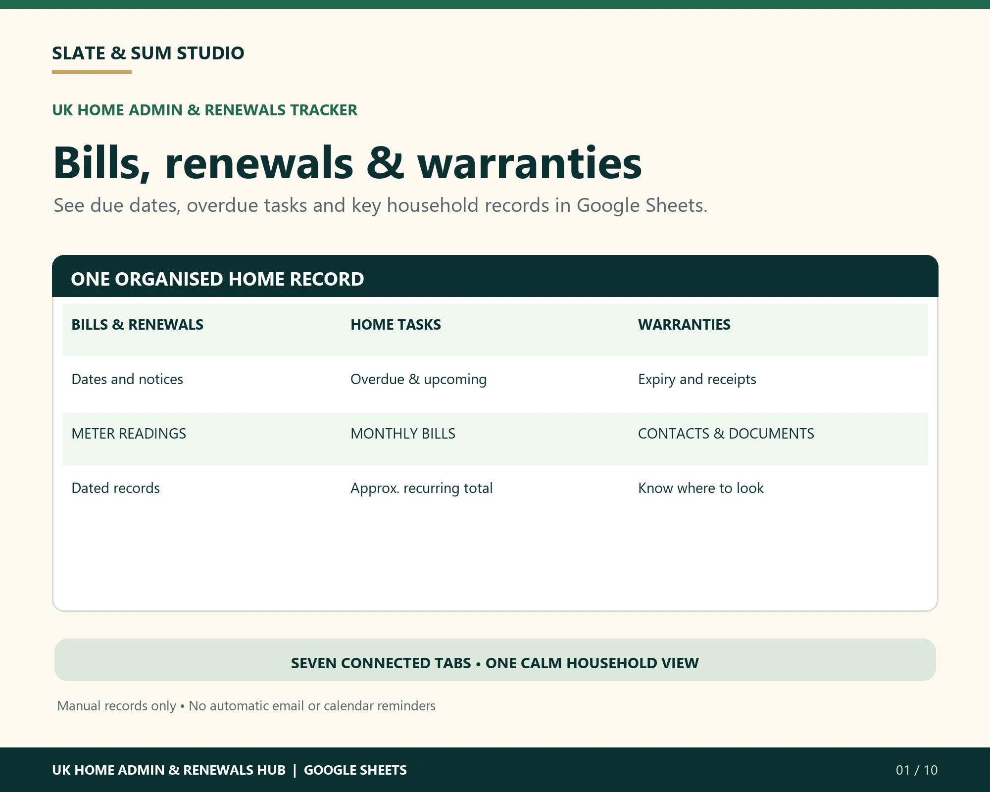 UK Home Admin and Renewals Hub preview