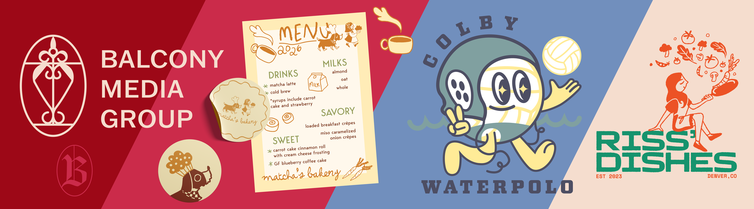 A colorful graphic banner that features multiple logos and illustrations.