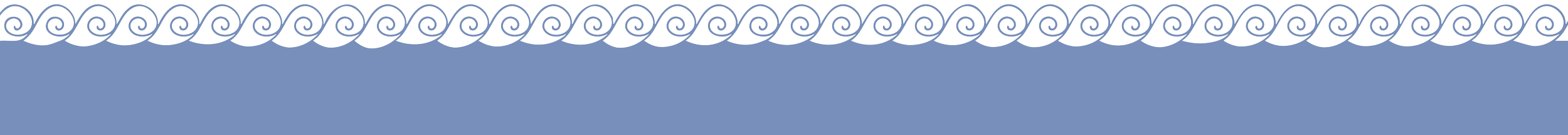 Decorative border with blue wave pattern.
