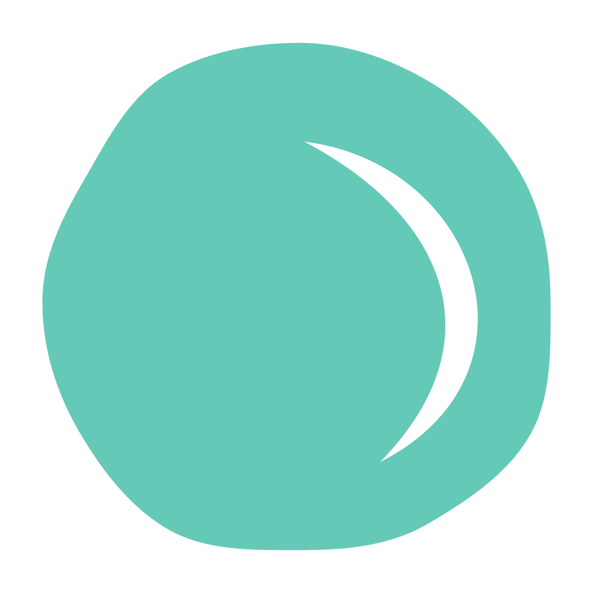 A teal-colored bubble illustration.