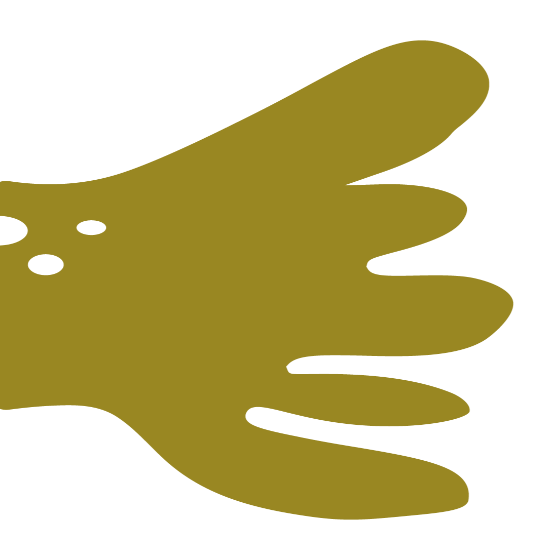A stylized illustration of a seal tail with spots