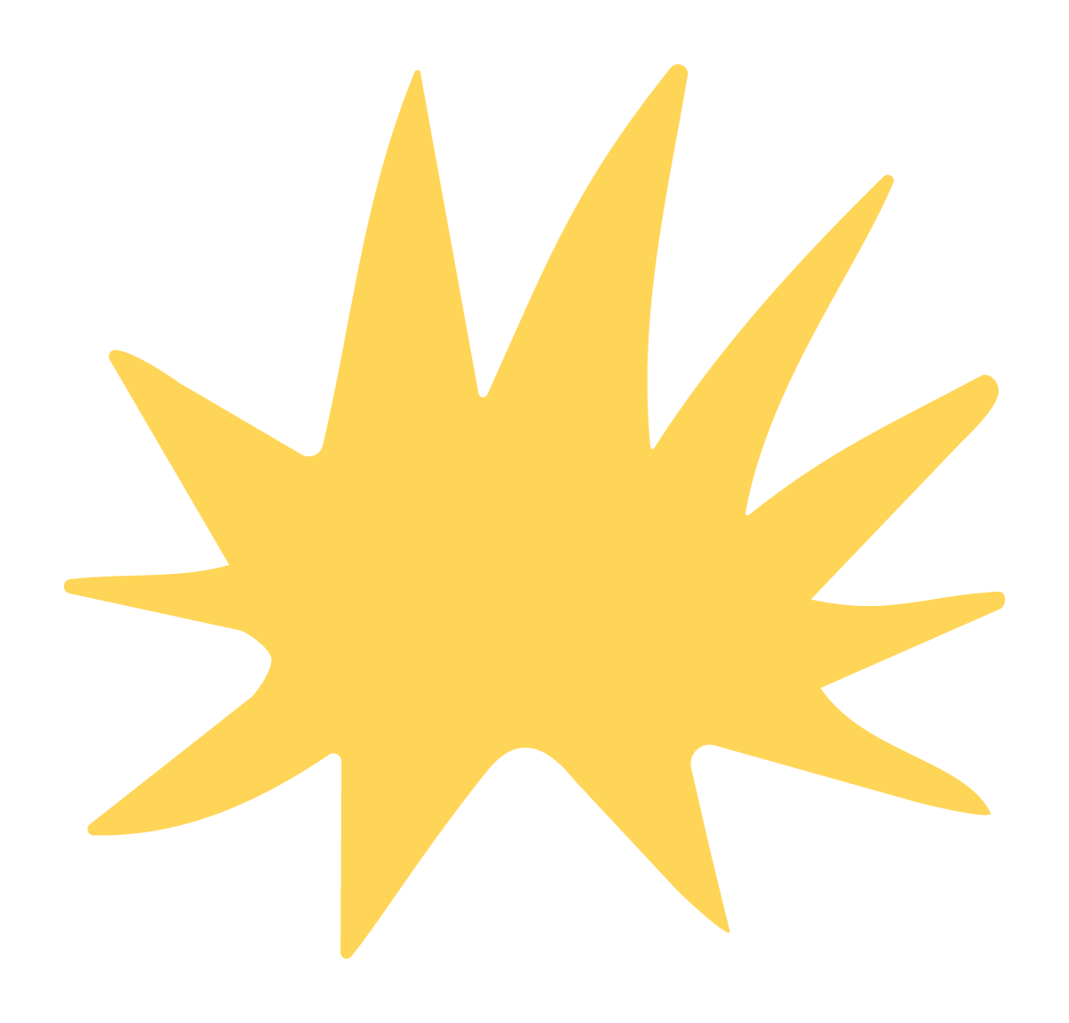 Yellow spiky sea urchin illustration