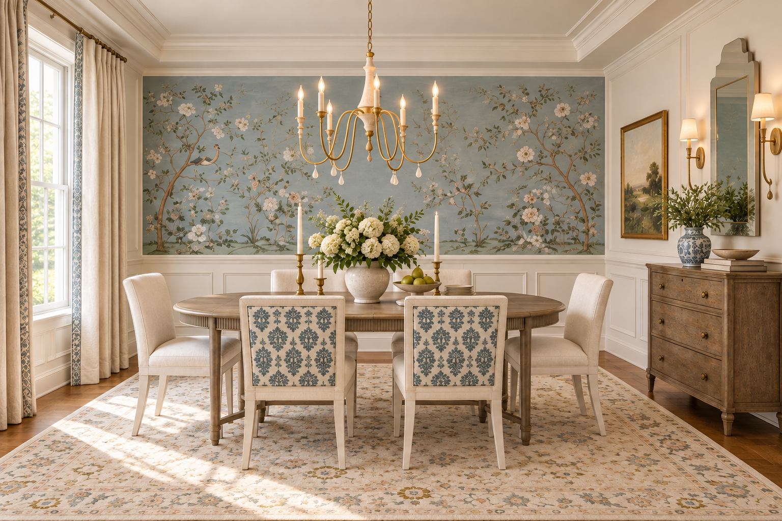 Elegant Blue Mural Dining Room.png